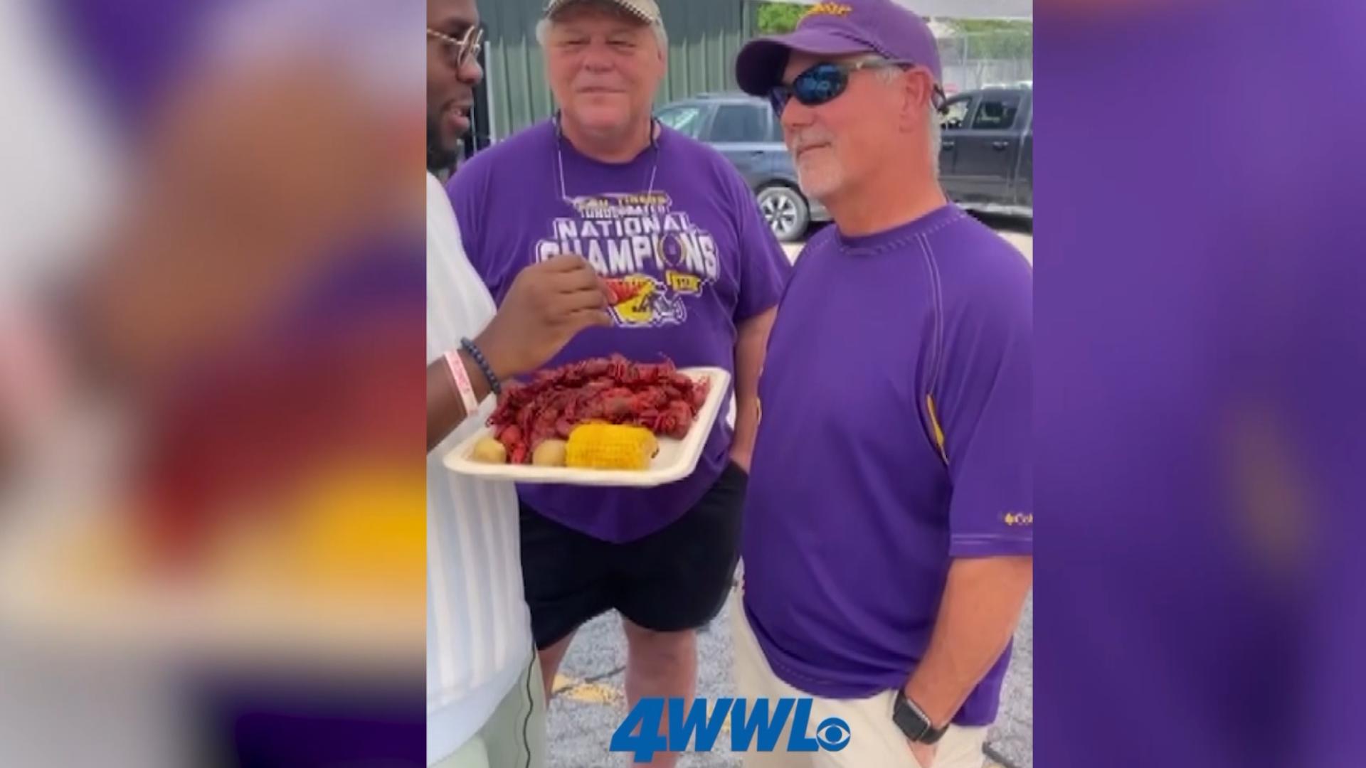 Barrett's Barleycorn hosted a 'Who's Your Daddy' crawfish boil in Omaha for LSU fans on Father's Day. WWL's Seth Lewis went to get a taste of their spiciest takes.