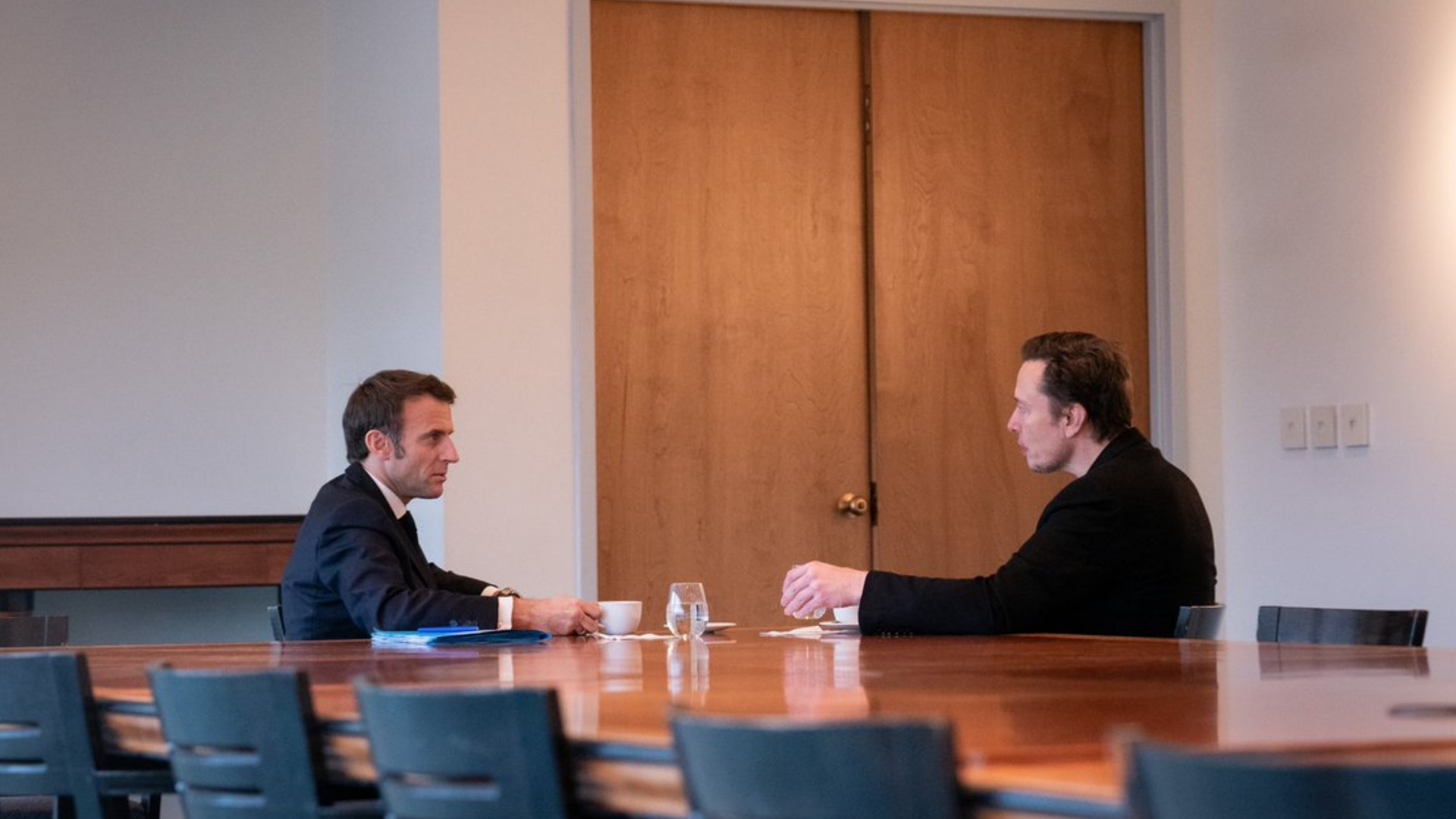 Macron said I met with Elon Musk this afternoon, and we had a clear and honest discussion."