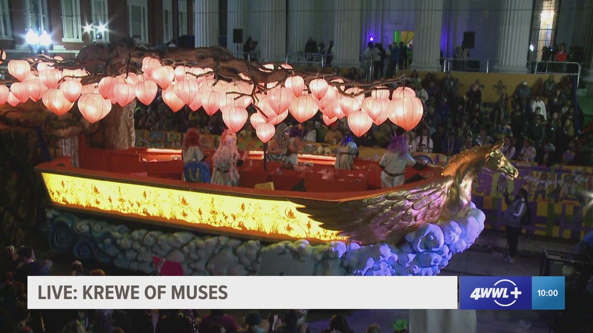 The resplendent Krewe of Muses rolled through the streets of New Orleans Thursday night and put on a show!