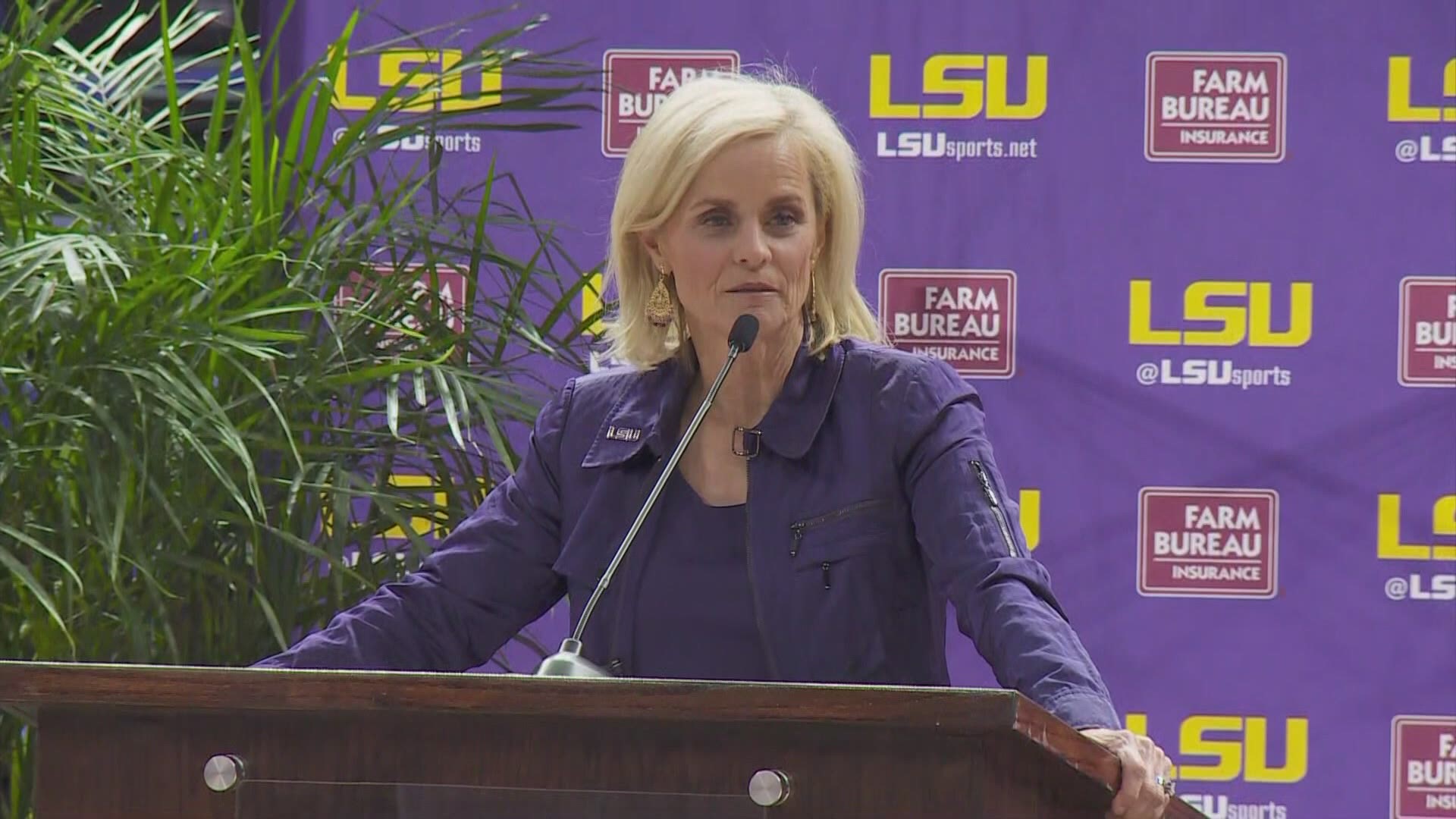 Head coach Kim Mulkey made it clear during her introductory press conference that she's back home in Louisiana for one reason: To win championships.