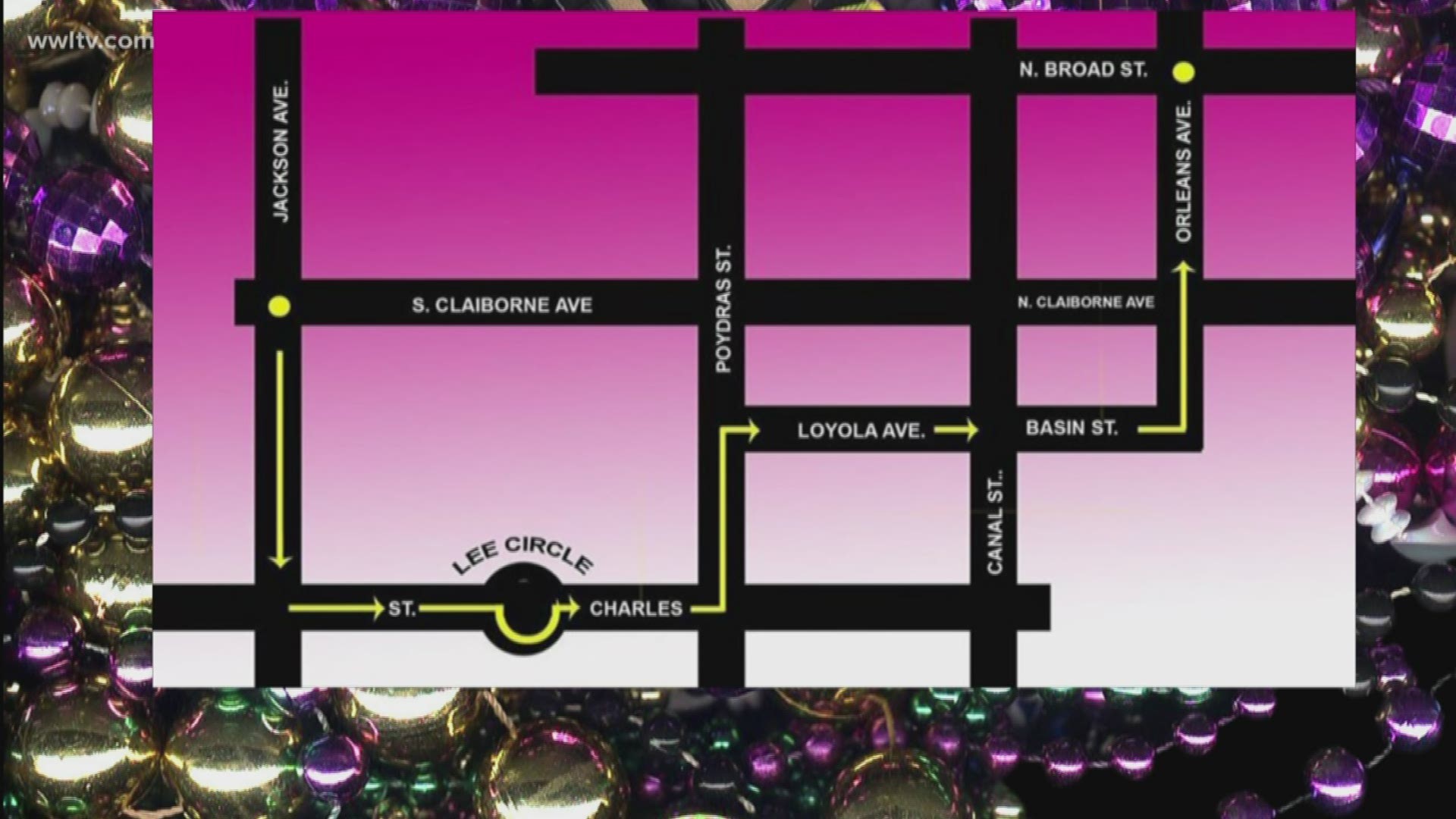 City officials tweeted Zulu's parade route for Mardi Gras, and it avoids the Hard Rock Hotel collapse site.