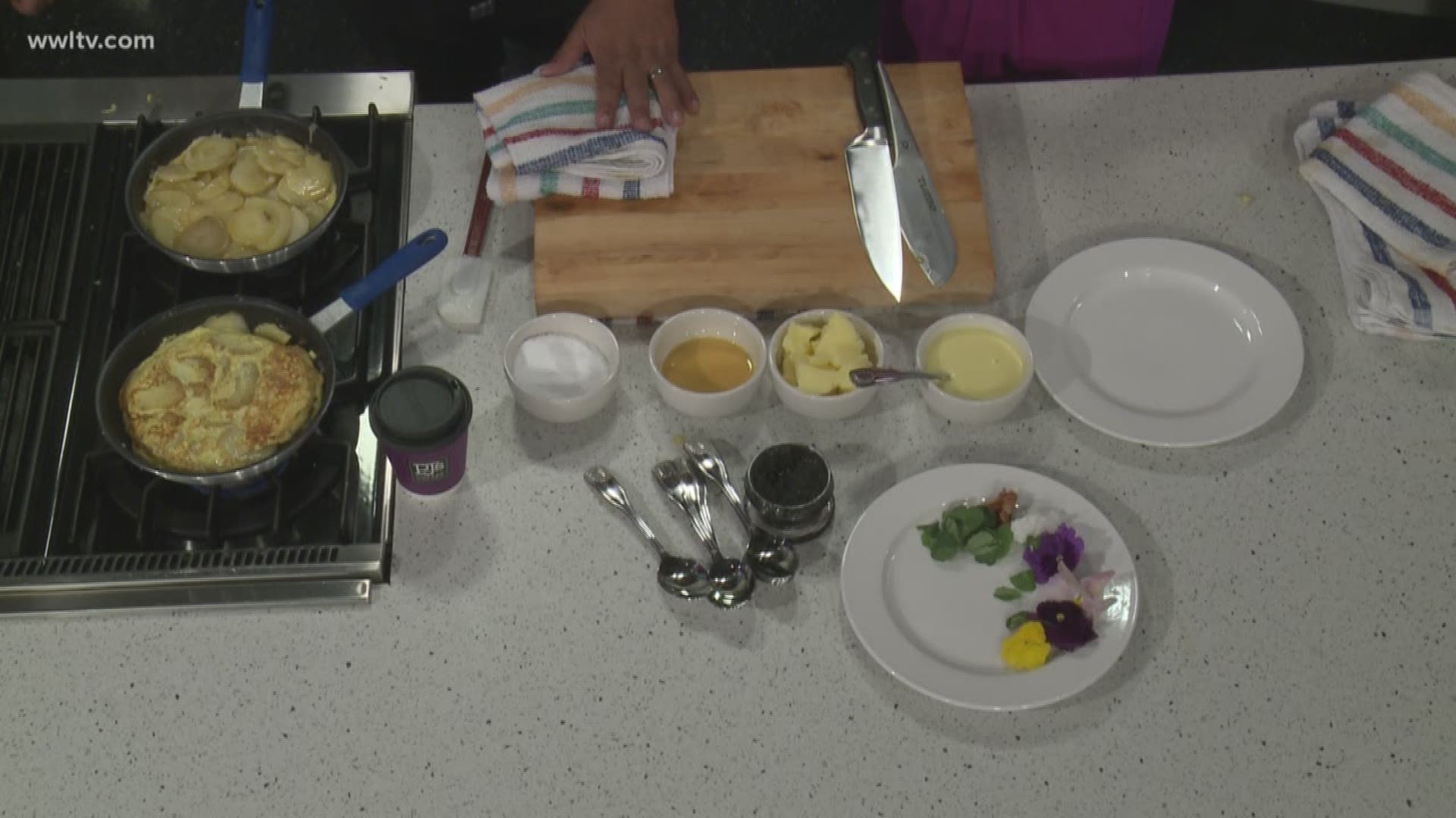 Iron Chef, Chef Jose Garces, is in the kitchen talking about his recent partnership and showing off some good food.