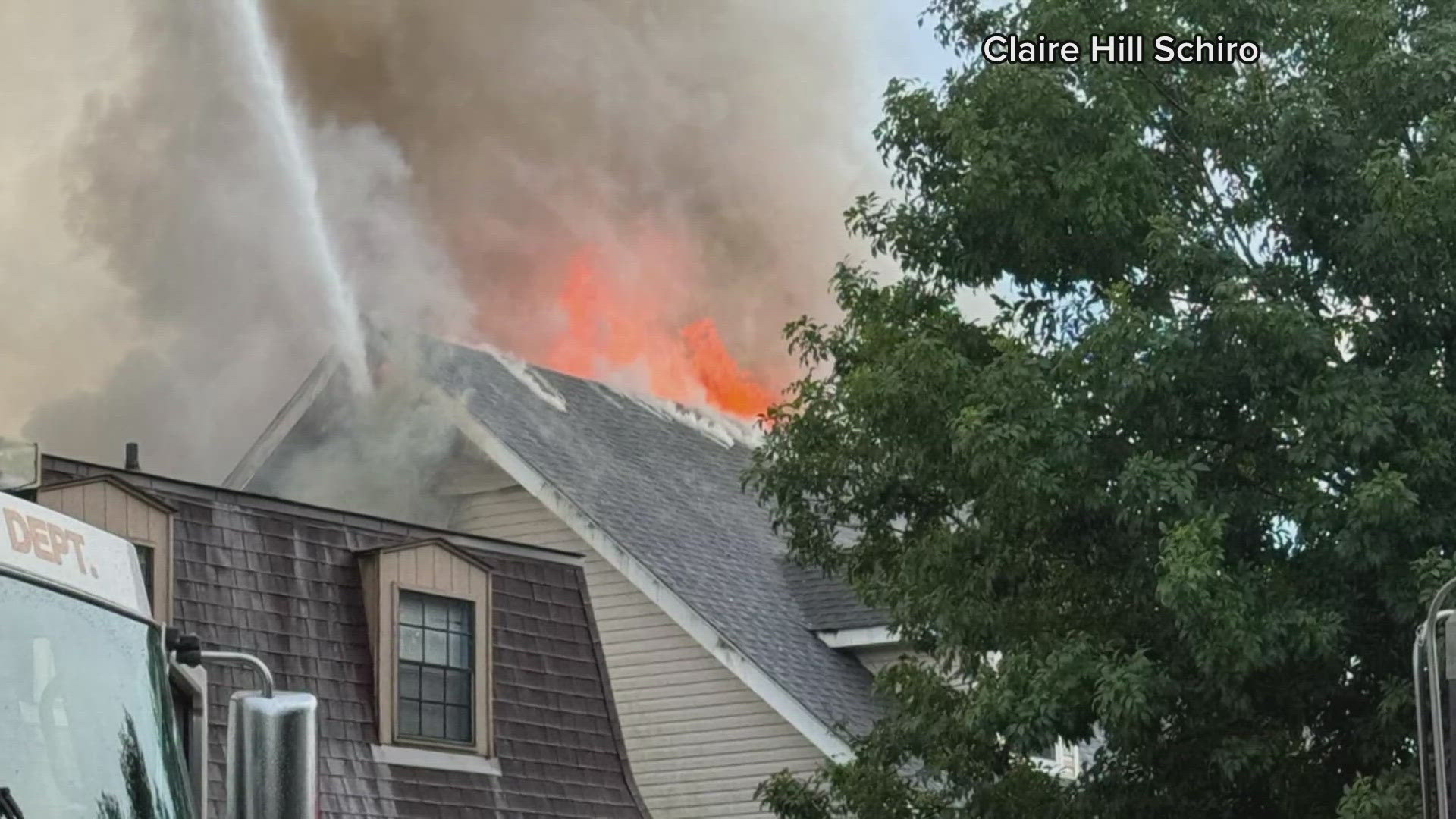 Firefighters in Harahan are on the scene of a house fire in the Harahan Oaks subdivision. This video courtesy of Claire Hill Schiro.