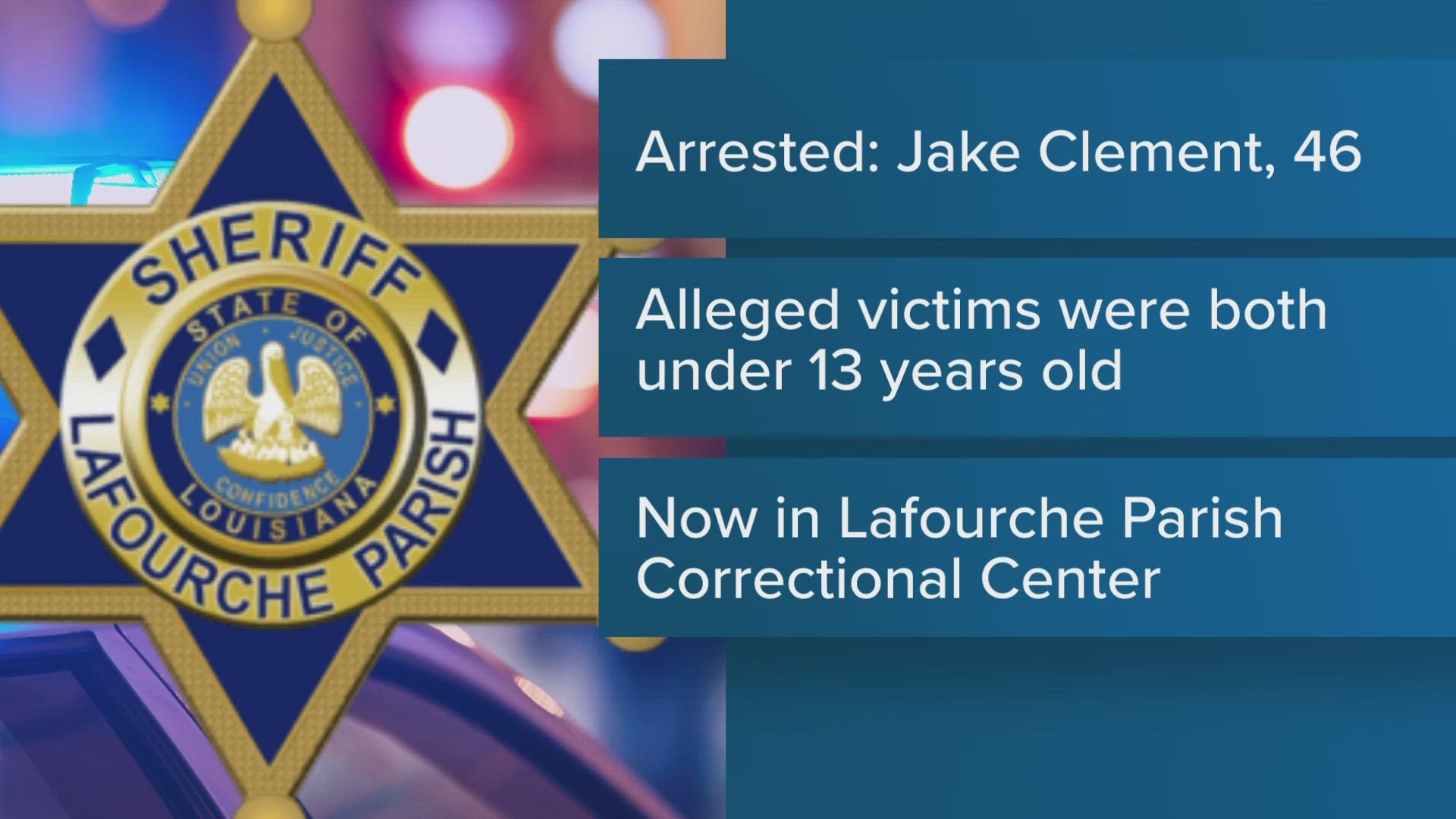 46-year-old Jake Clement is accused of inappropriately touching two children, both under 13 years old.