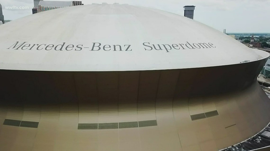 31 January 2013 - New Orleans, Louisiana - NFL branded merchandise fills  Lids Locker Room store. The store is just a stone's throw from the Mercedes  Benz Superdome, home of the New