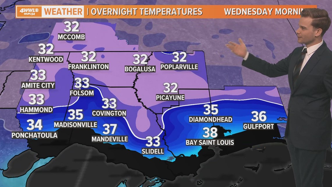 Weather: Light freeze tonight across parts of the area | wwltv.com