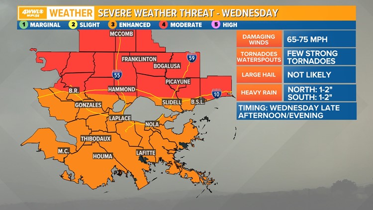 Severe Weather: What to expect in your parish on Wednesday