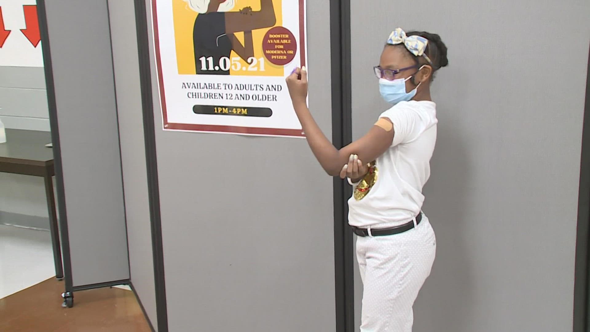 It wasn’t just report card day at the Paul Habans Charter School in Algiers. Friday was also the first day for children ages 5-to-11 to get their Covid-19 vaccines.