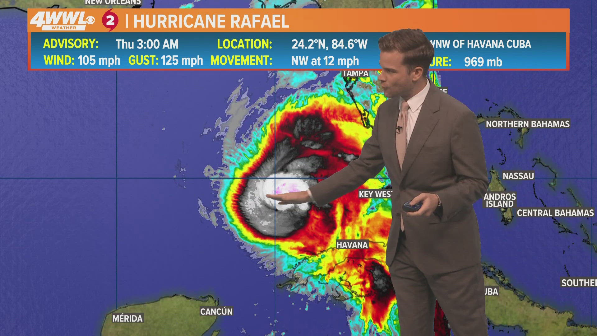 The storm will stay a hurricane in the Gulf for a few days before weakening this weekend