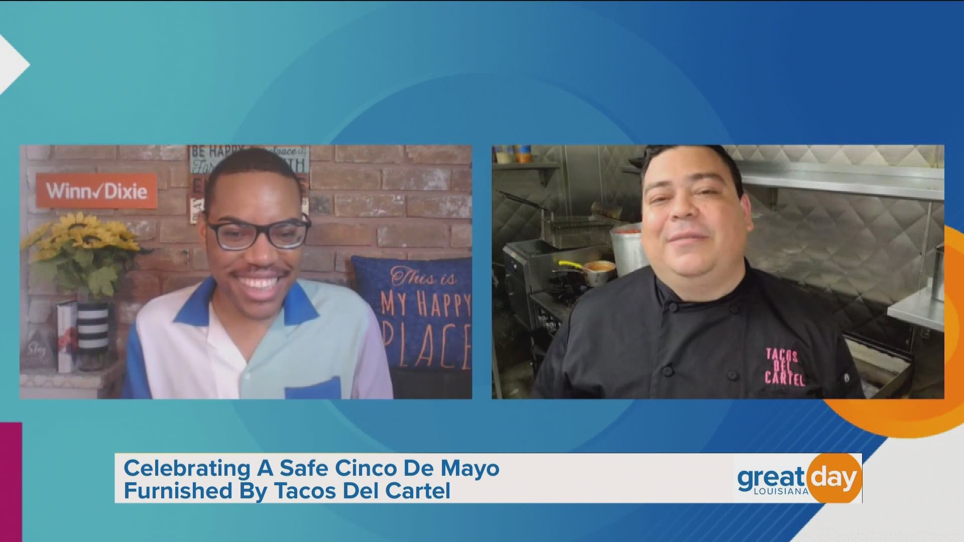 A chef from Tacos del Cartel prepared a taco dish and discussed their upcoming celebration for Cinco de Mayo.