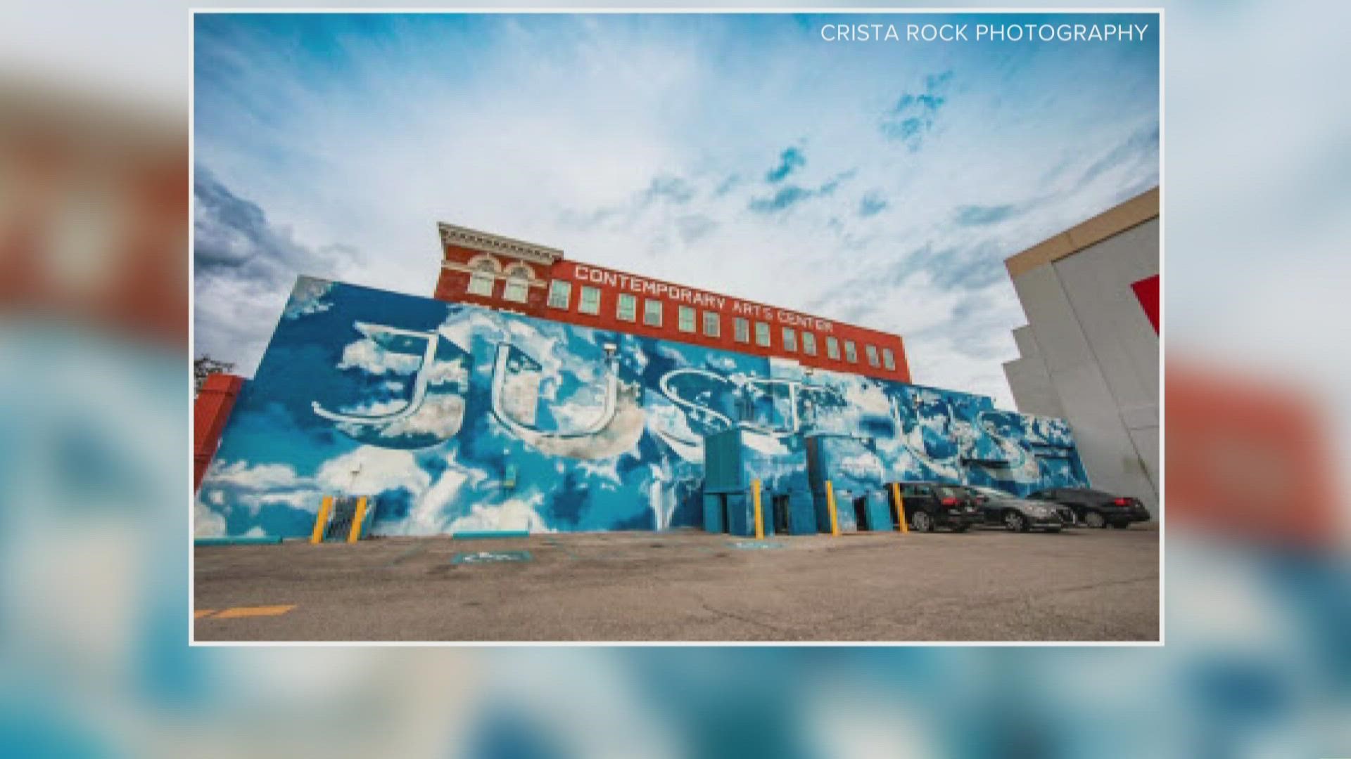 The mural will be on the west-facing parking lot wall of the Contemporary Arts Center.