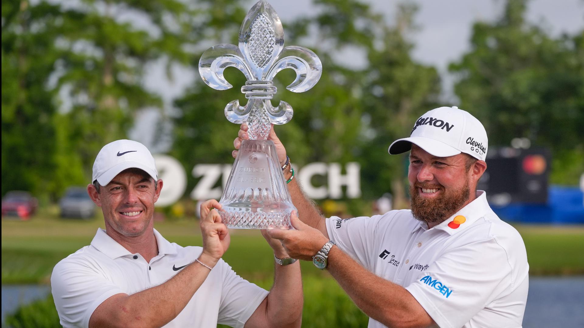 McIlroy and Shane Lowry won Sunday, beating Chad Ramey and Martin Trainer with a nervy par on the first hole of a playoff.