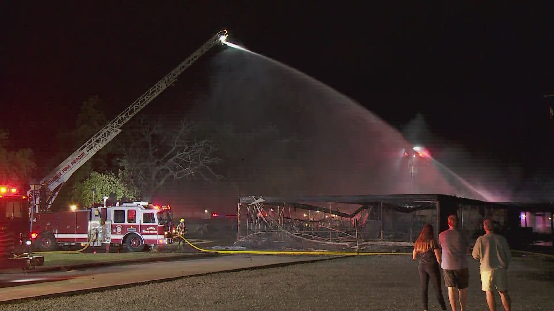 Firefighters arrived on the scene of a fire at the popular Chateau Country Club in Kenner.