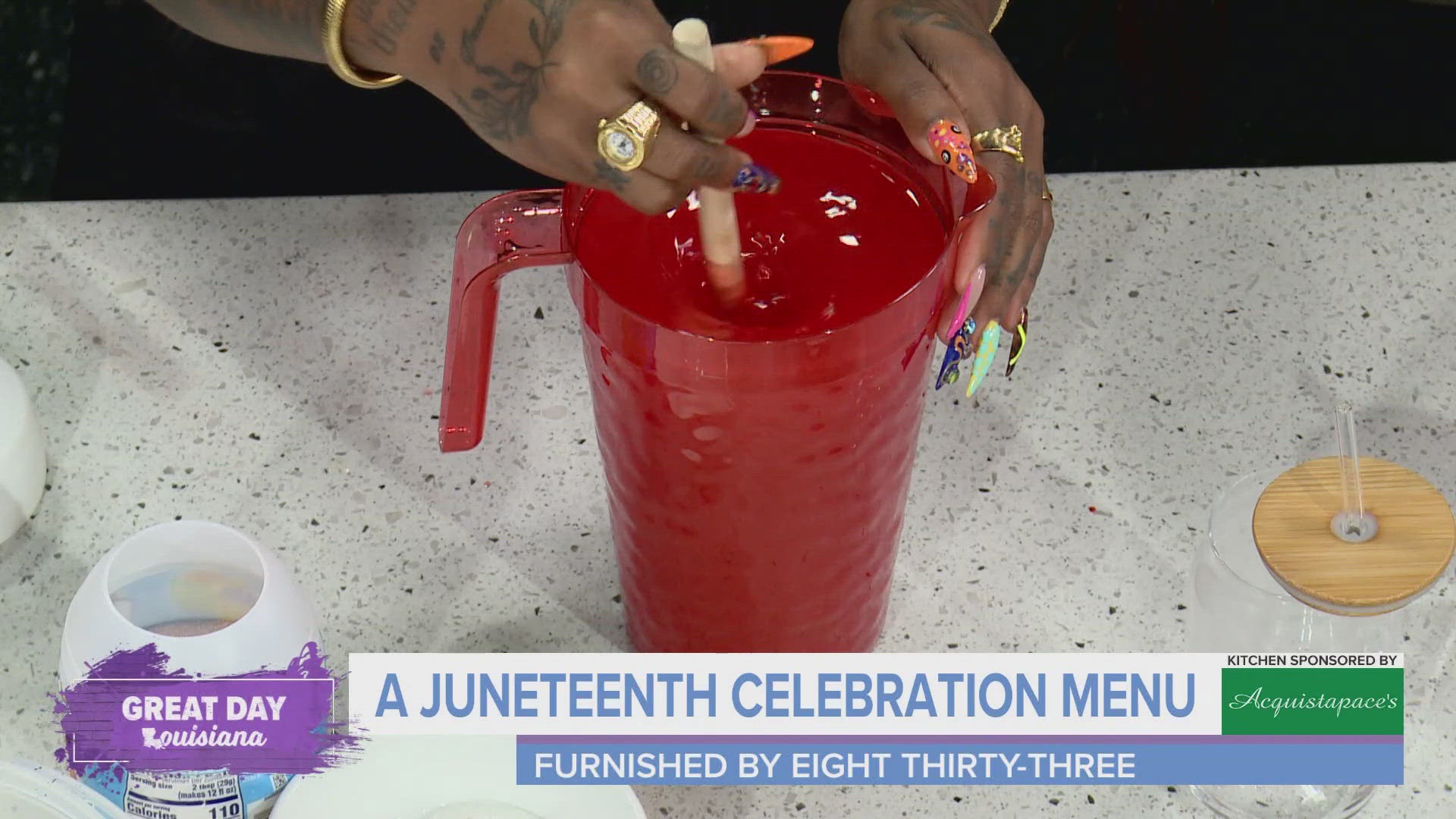 We are back in the Acquistapace's Kitchen with Chef Toya Boudy to mix up a perfect punch for Juneteenth.