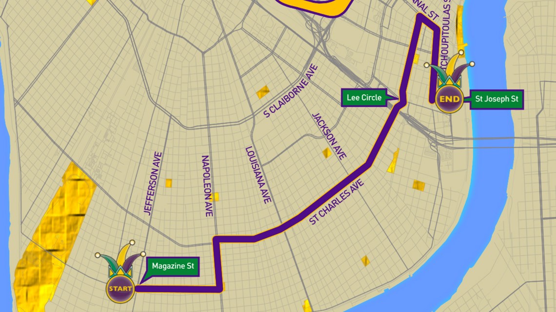 Krewe of Muses 2020 parade route