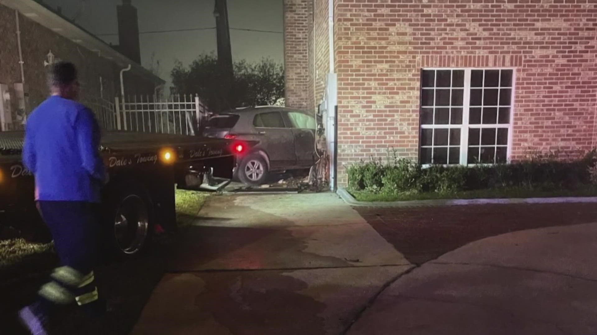 For the second time in five months a speeding car going down a Gretna road lost control and crashed into a home. Luckily no one was hurt.