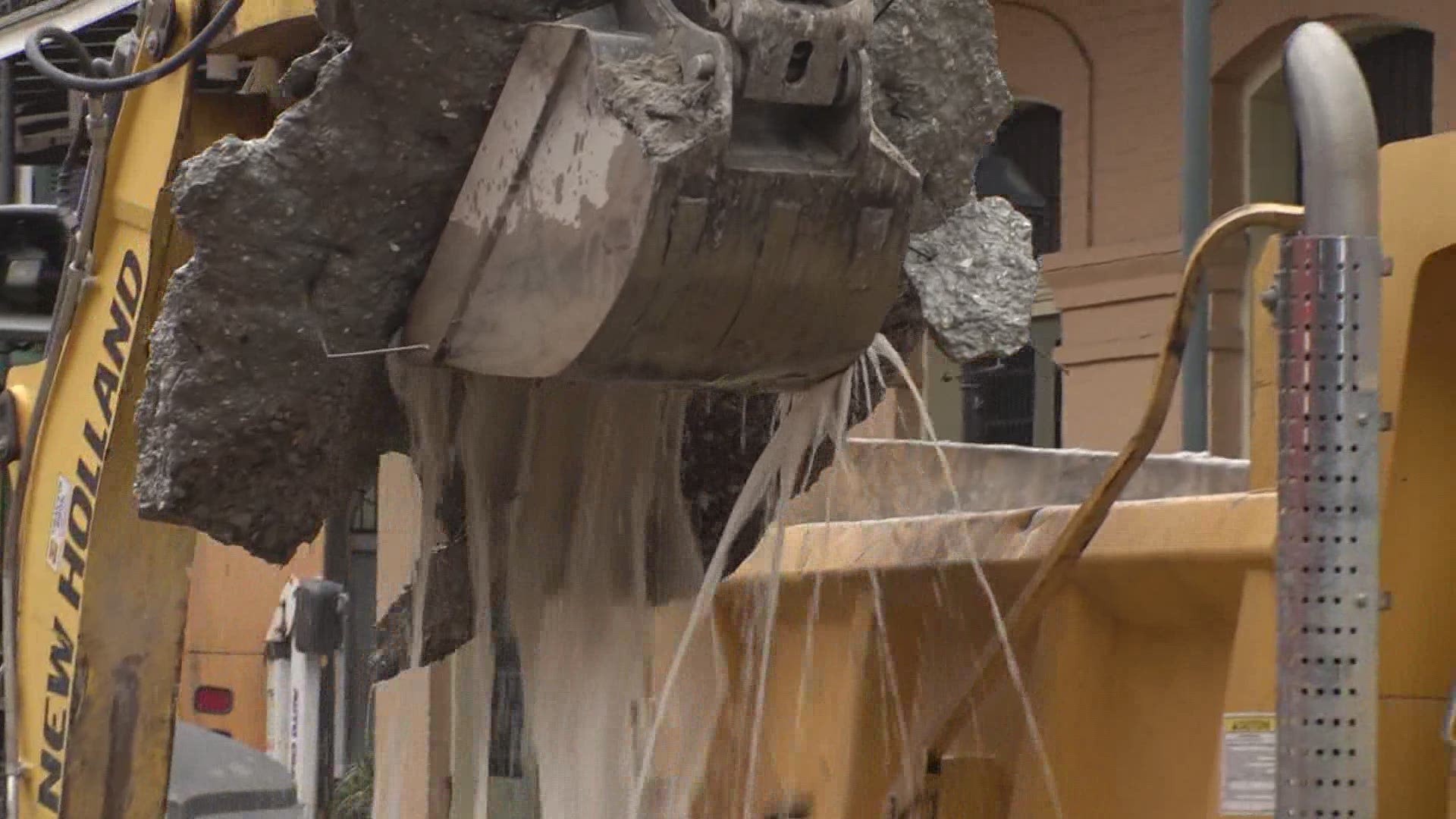 The S&WB says it's been busier than usual, ripping up streets to repair broken water mains.