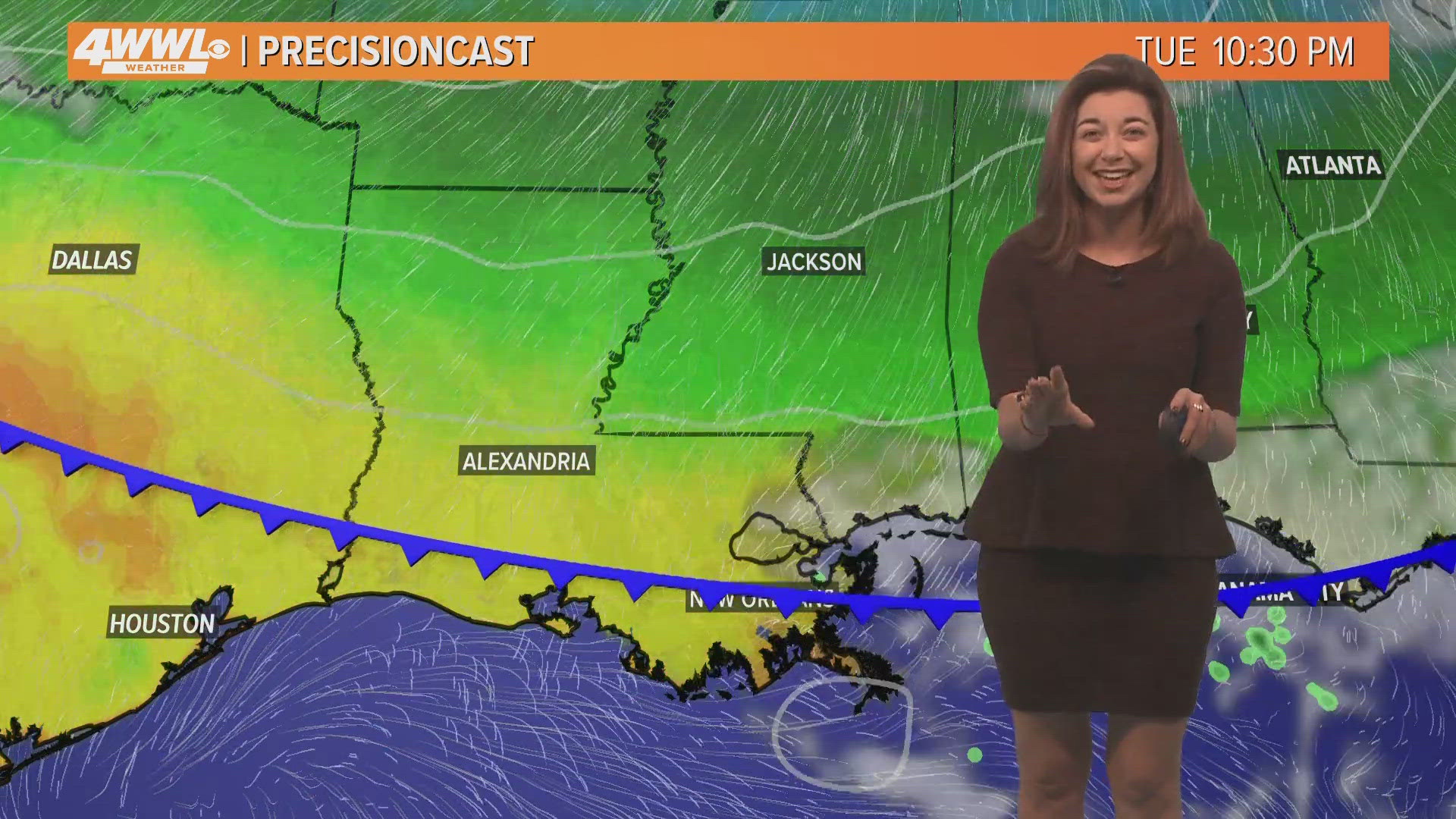 Temperatures drop mid-week as the first cold front arrives.