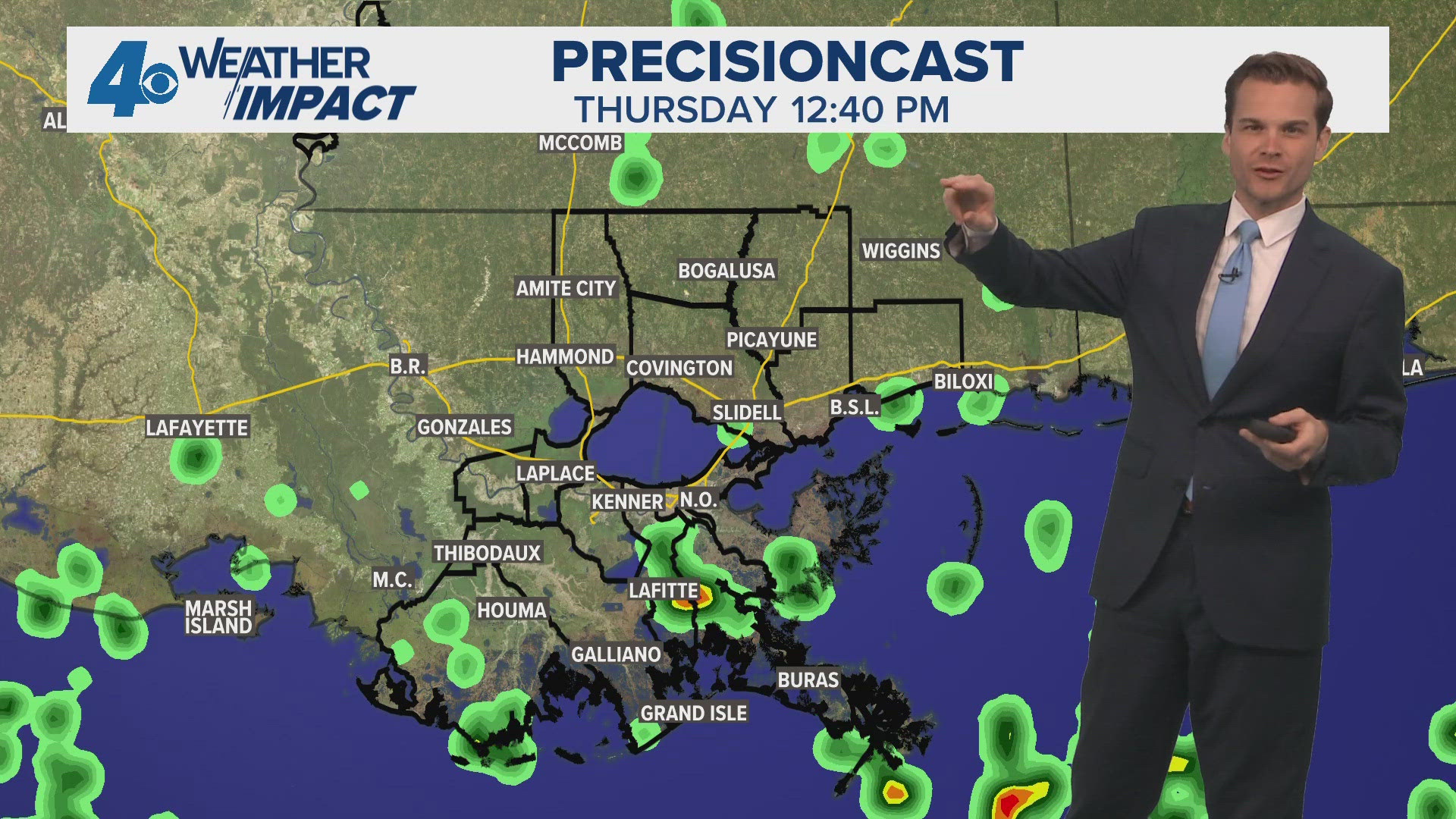 New Orleans Weather Impact: Scattered storms Thursday, temps in the 90s ...