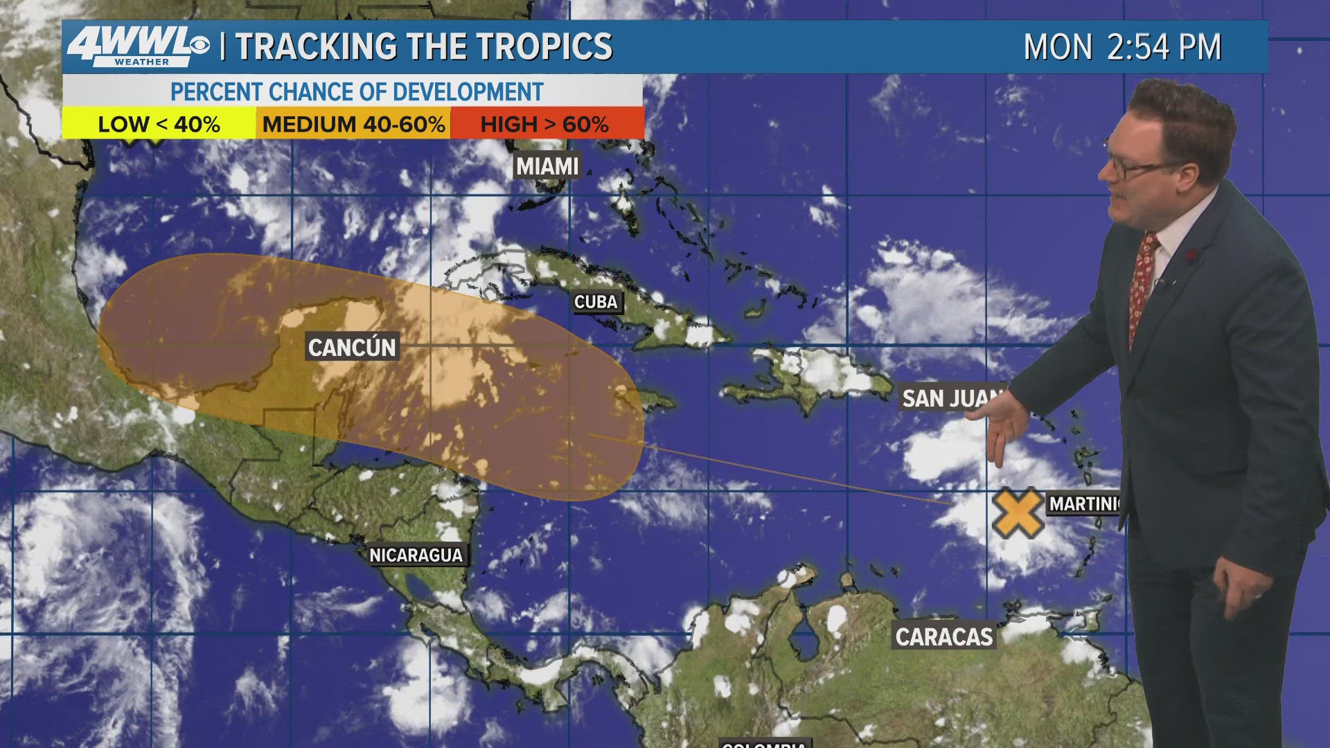 WWL Louisiana Chief Meteorologist Chris Franklin with an 'Eye on the Tropics' from News at 5PM on Monday, Sept. 2, 2024.