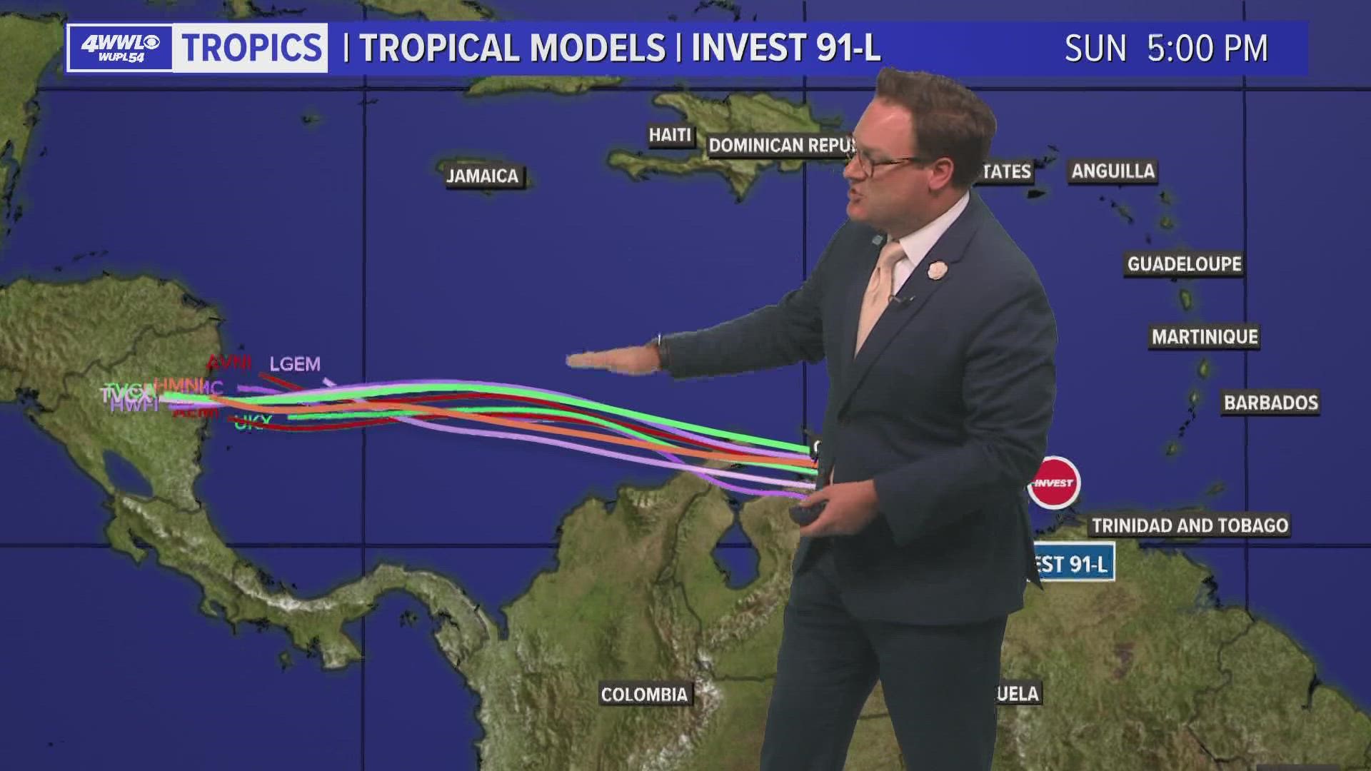 Chief Meteorologist Chris Franklin has the latest model trends on Invest 91 and newly upgraded TD 12