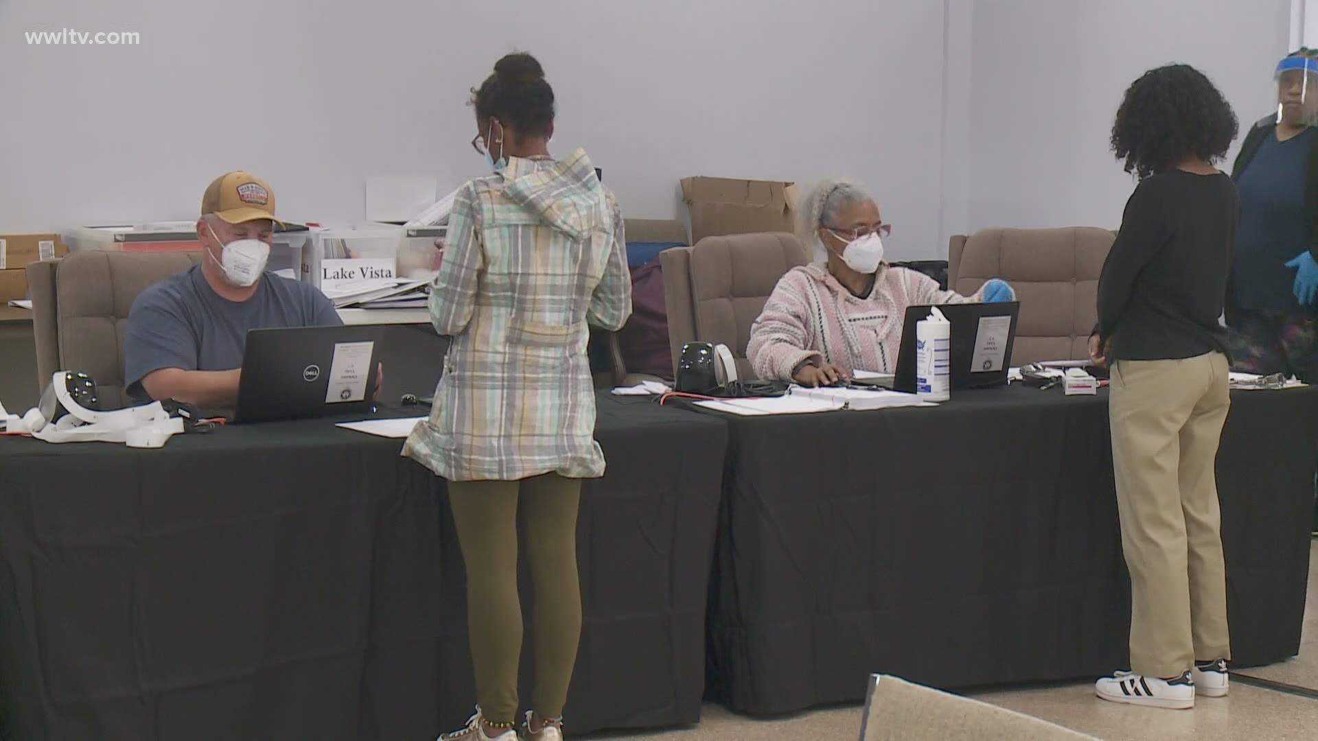 Voting officials say masks are recommended and all voting machines will be regularly wiped down