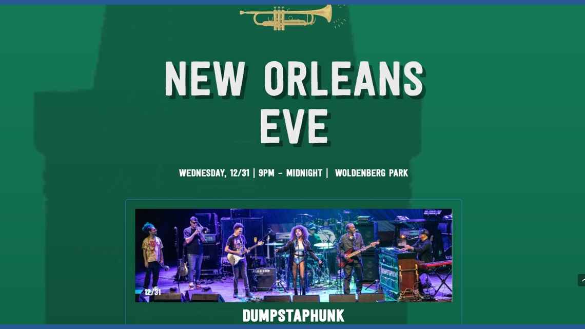 New Orleans gears up for free holiday concerts and riverfront New Year's Eve countdown