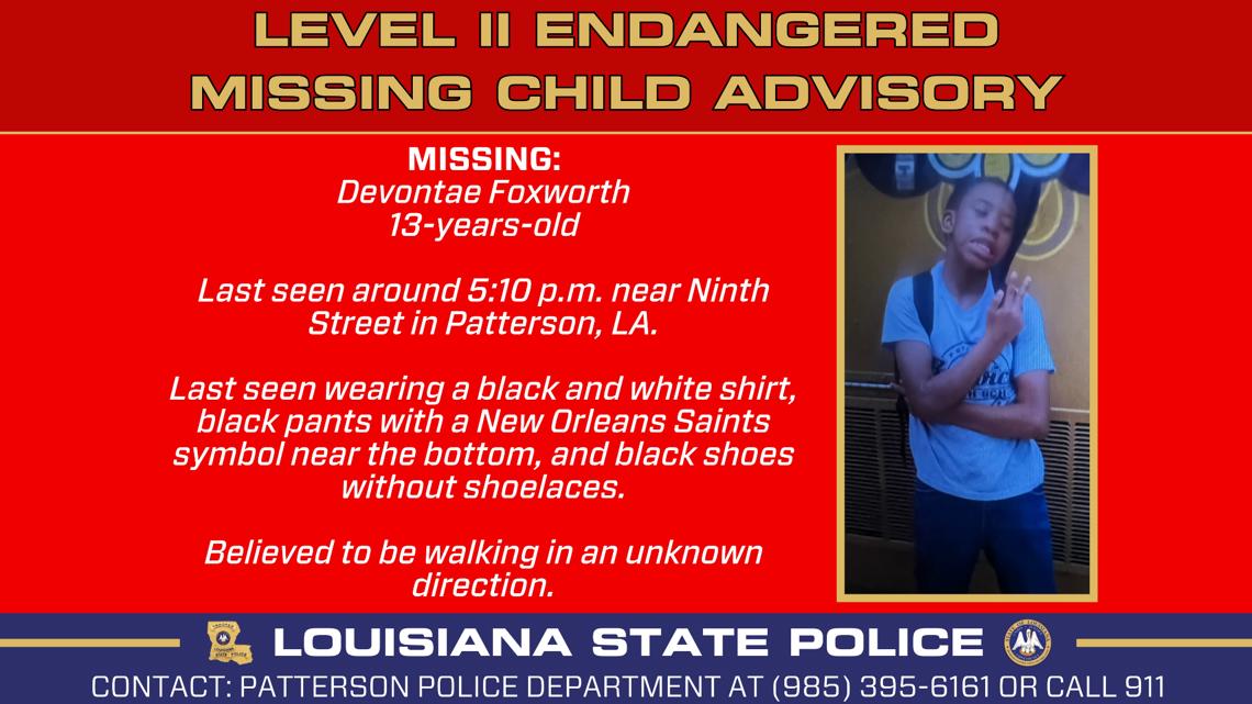 State Police issues Missing Child Advisory for St. Mary Parish teen