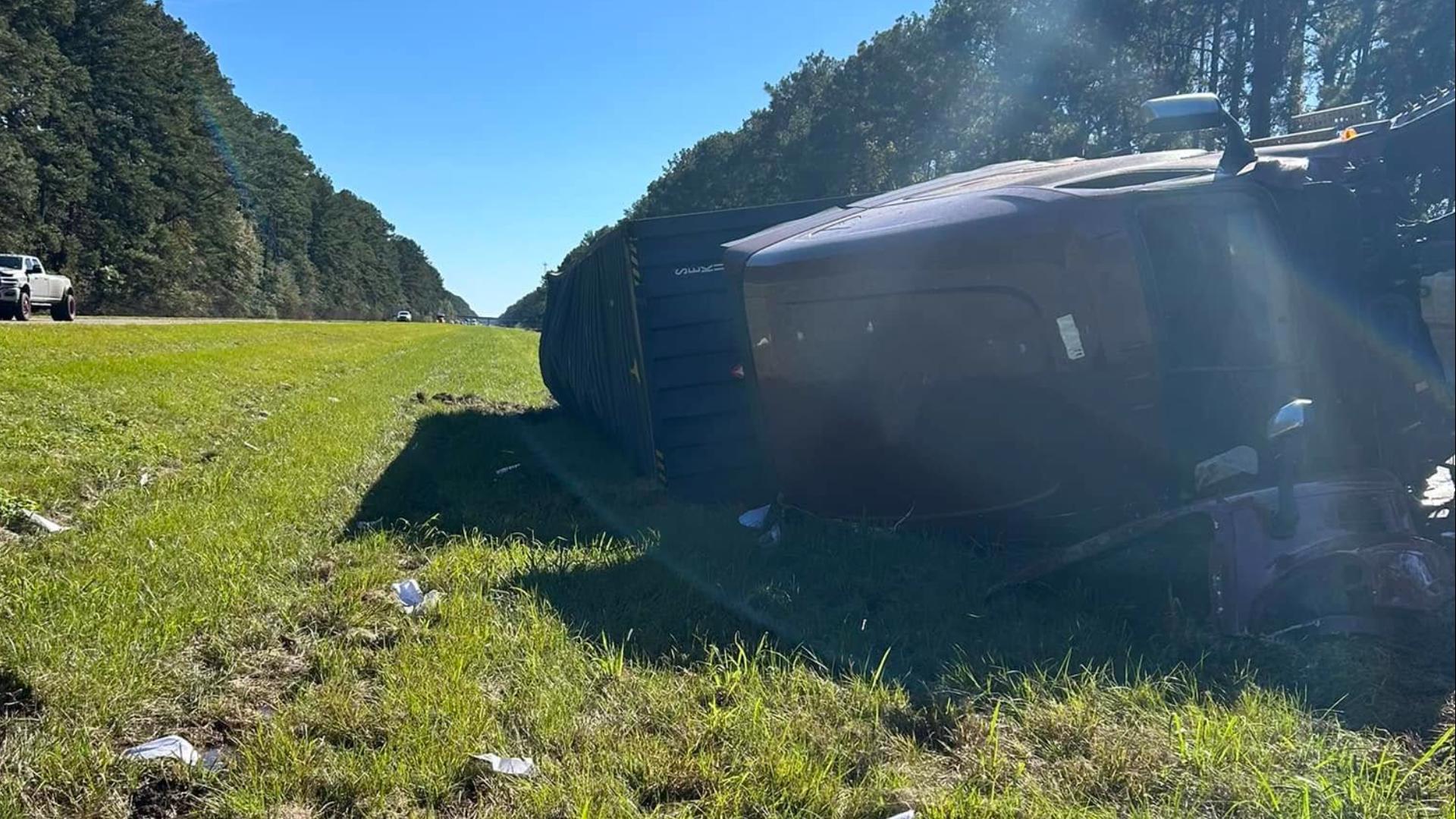 Hazmat crash closes I-55 Southbound near Tickfaw | wwltv.com