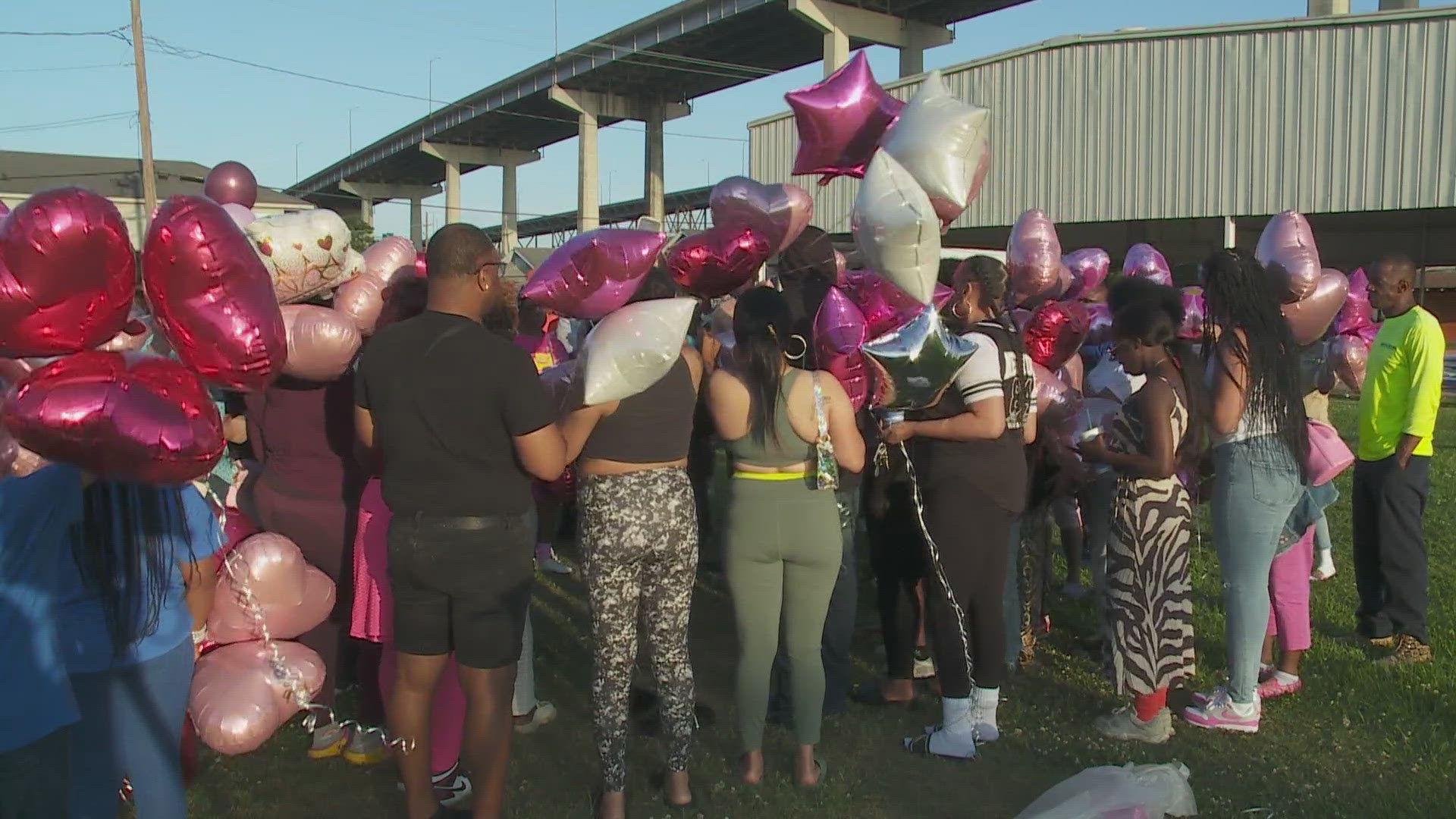 Loved ones came together to honor her life after the 25-year-old was shot and killed at McDonough Park in Algiers.