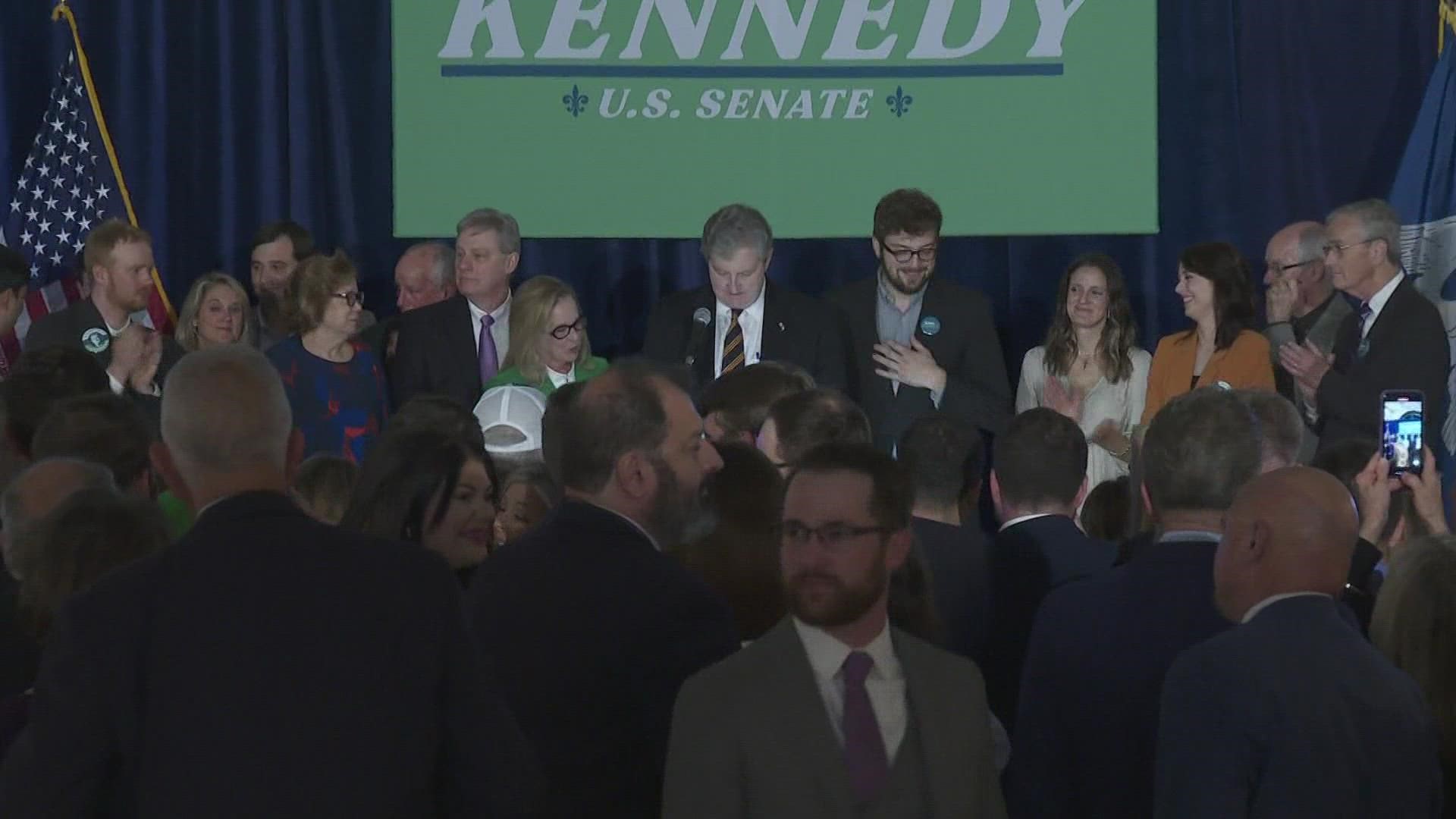 Sen. John Kennedy announced Wednesday that he will not run for governor.