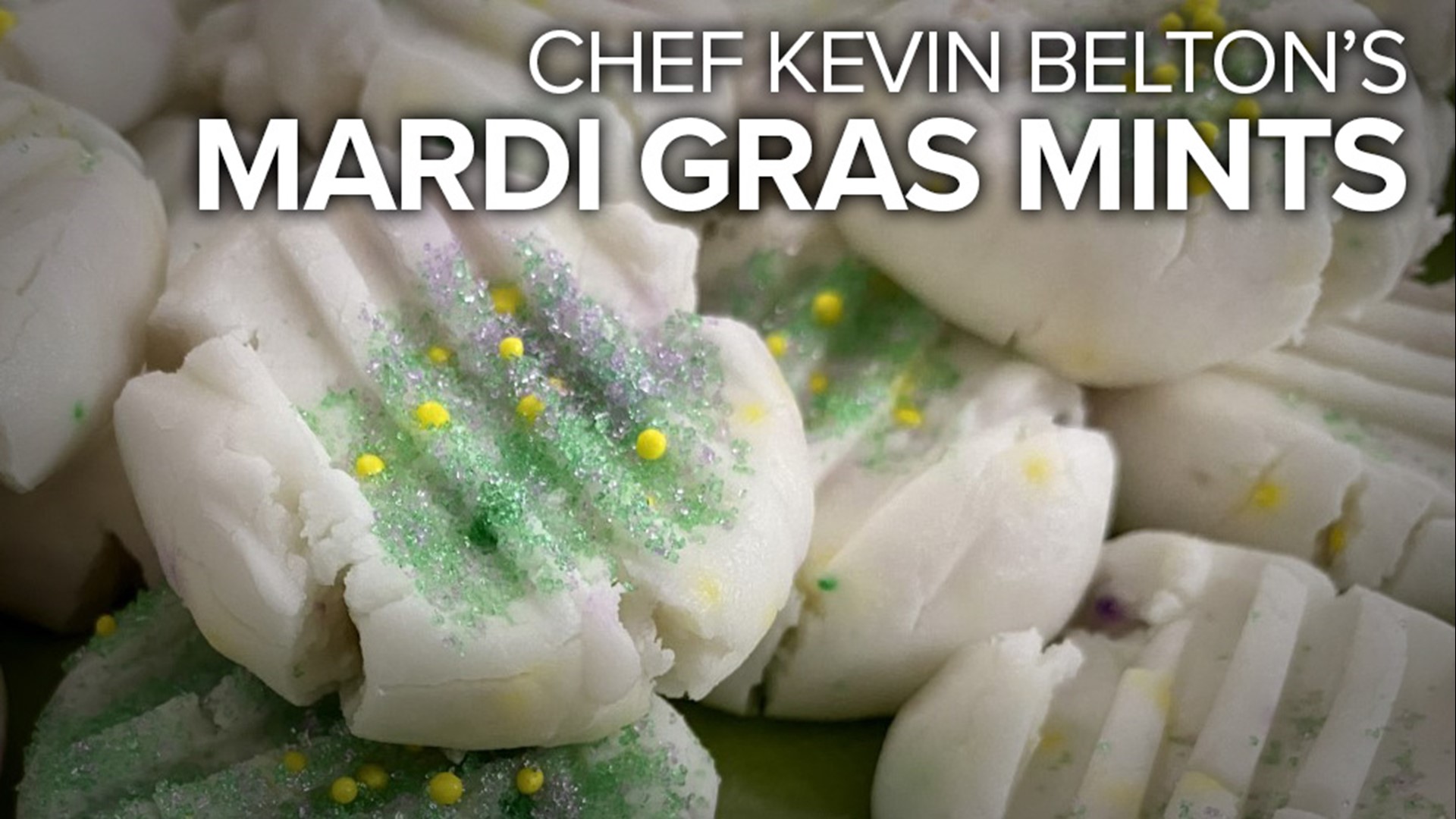 Sometimes you need a snack on the parade route. So, we're making Mardi Gras mints that are perfect to take with you or eat at home!