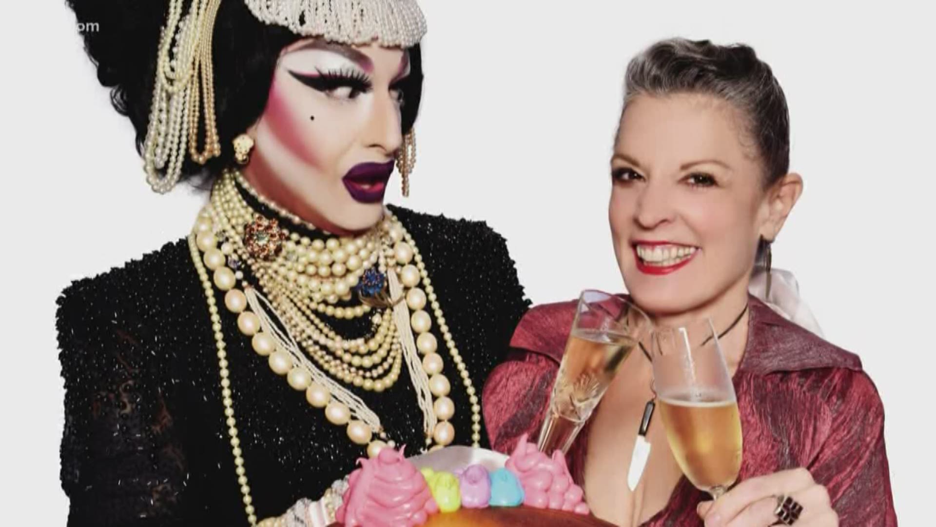 Poppy Tooker is in with Drag Queen Princess Stephany showing off one of her delicious recipes in her brand new book, "Drag Queen Brunch."