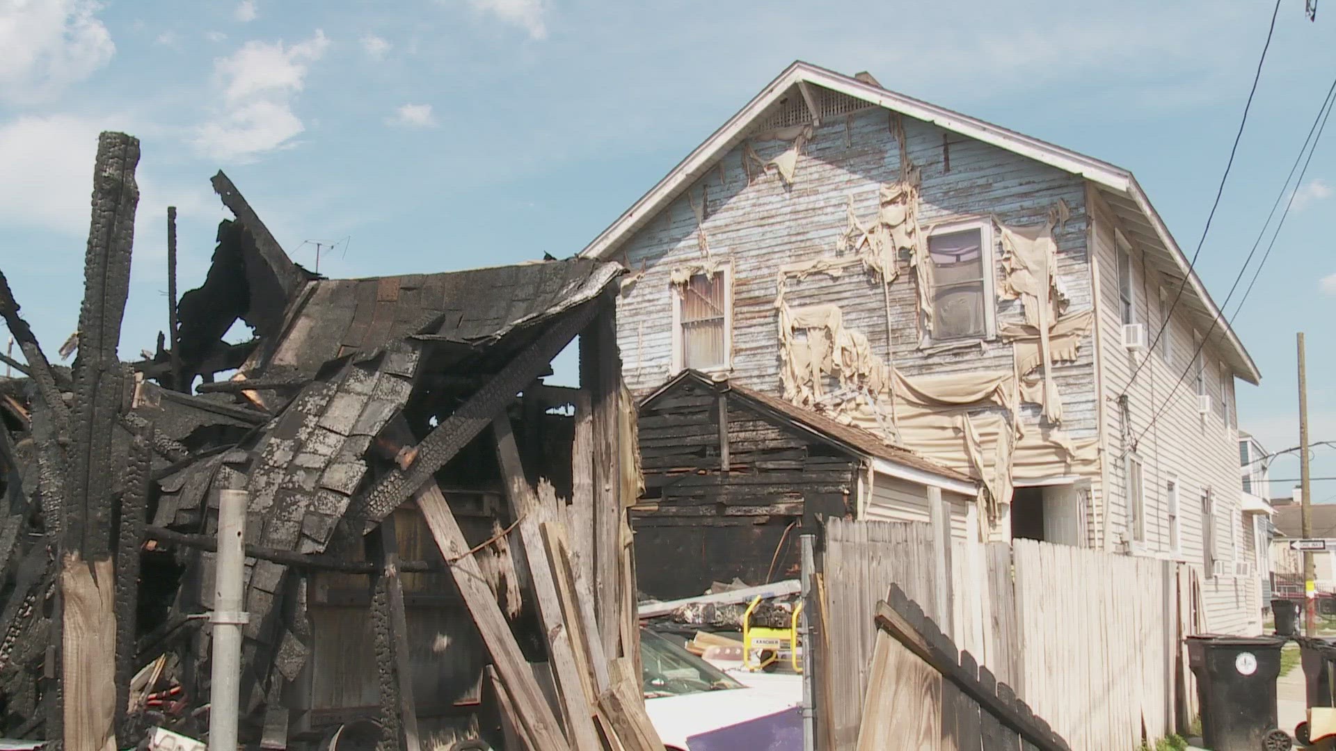 On Sunday evening, friends and family were salvaging what was left of Desiree Andrews' home.