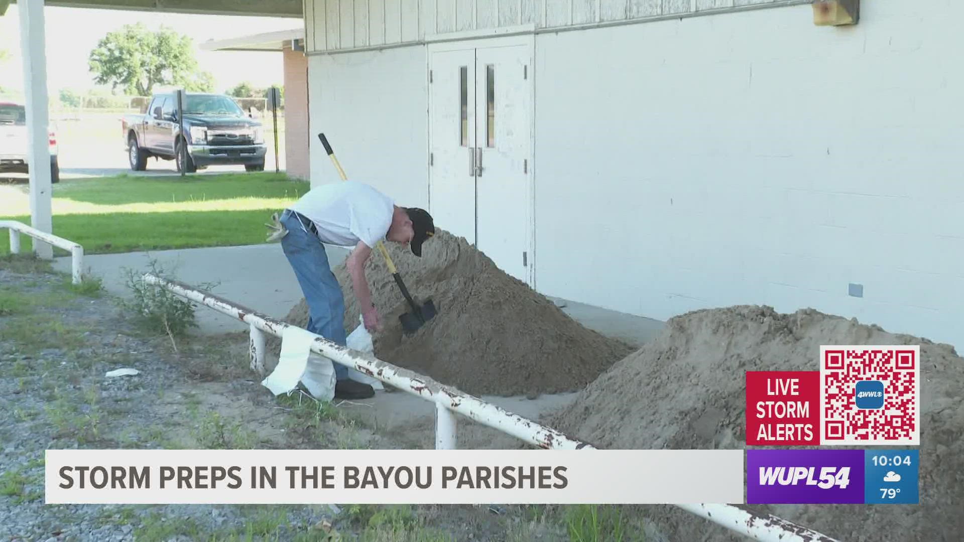Preparations start in the Bayou Parishes for the upcoming tropical weather.