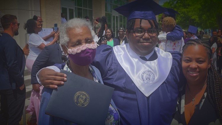 She came to see her grandson graduate; she left in an ambulance and died at the hospital
