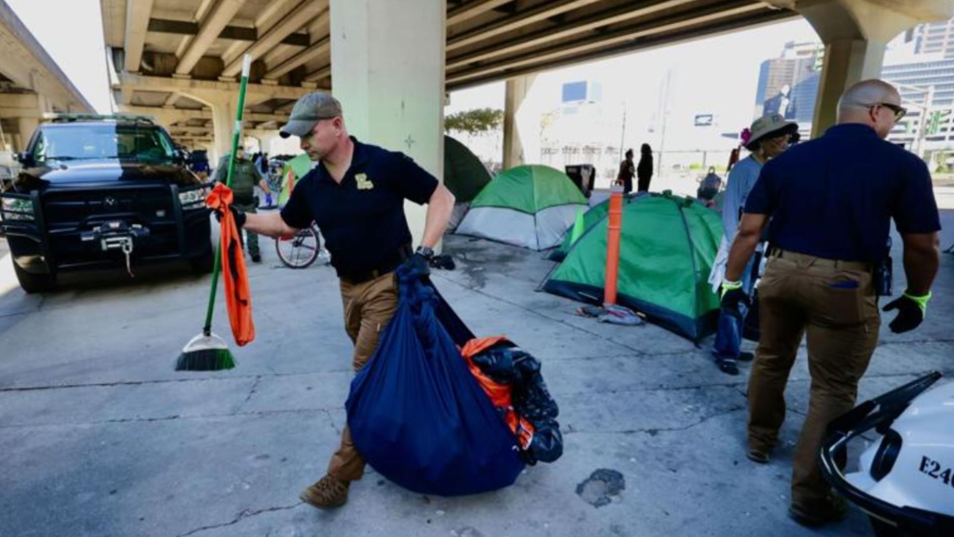 The encampment sweeps received mixed feedback from state and local leaders.