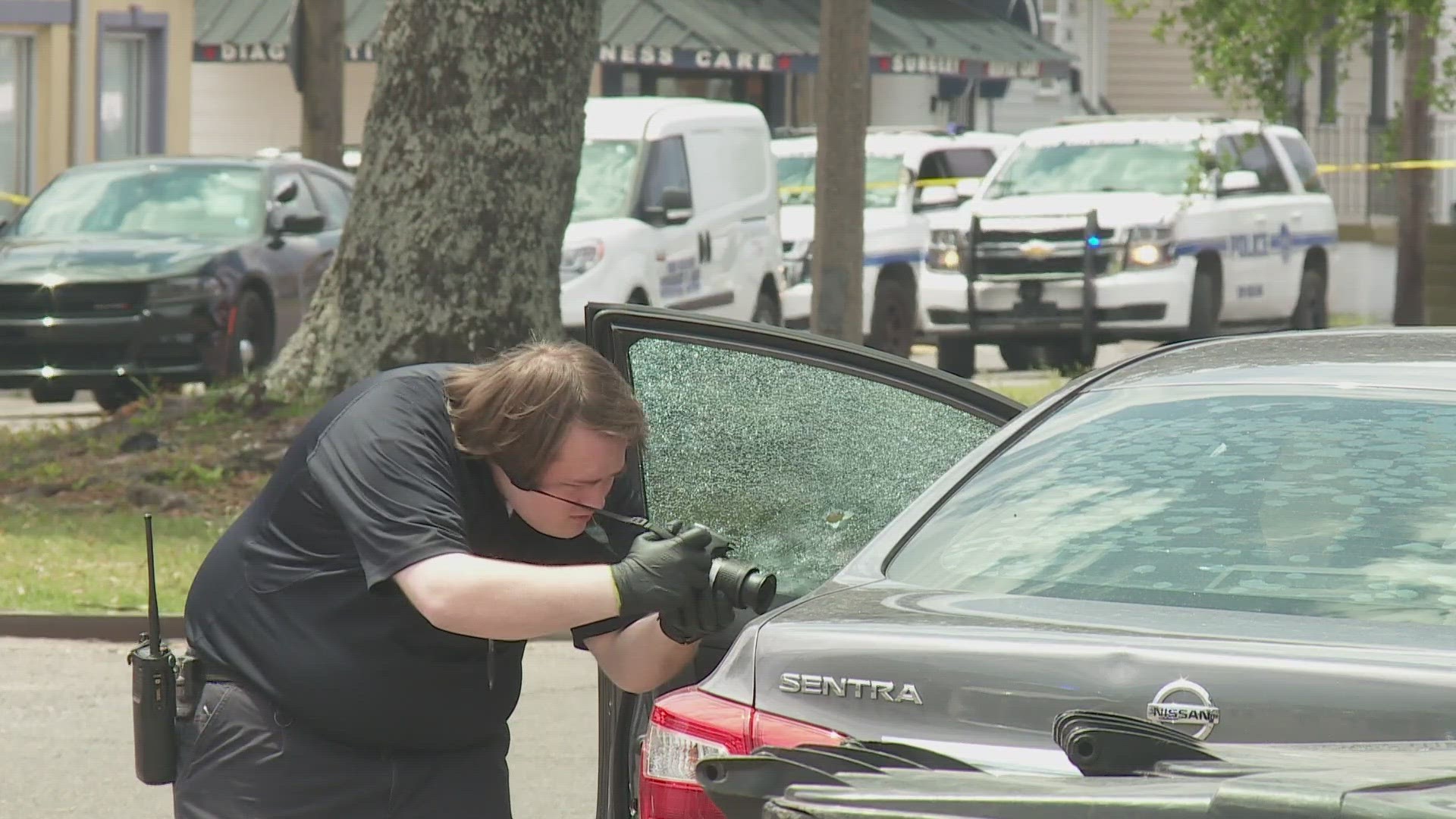 The shooting was reported around 12:54 p.m. near the intersection of Orleans Avenue and North Broad Street.