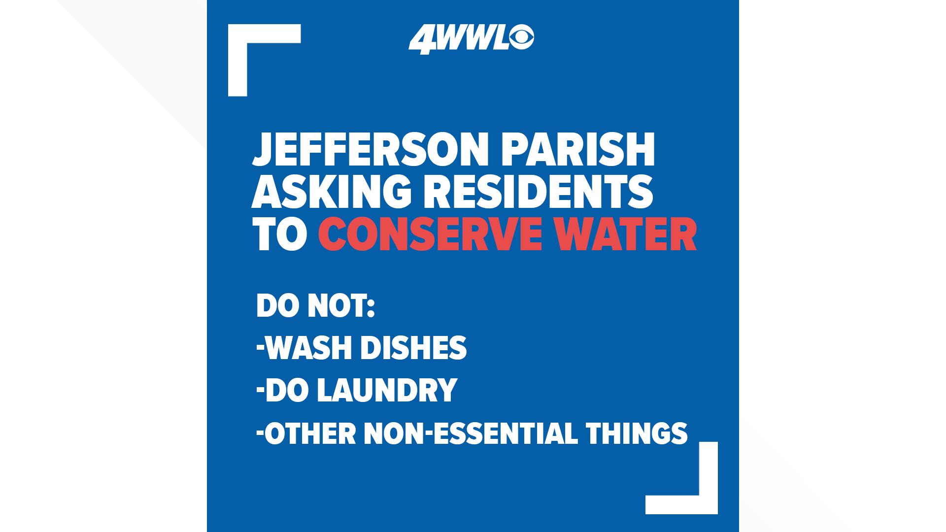 Concerns about overloading the sewage system have Jefferson Parish officials asking residents to limit water use as Hurricane Francine arrives.