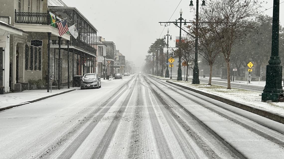 ライブ最新情報: ルイジアナ州の降雪、通行止め、停電