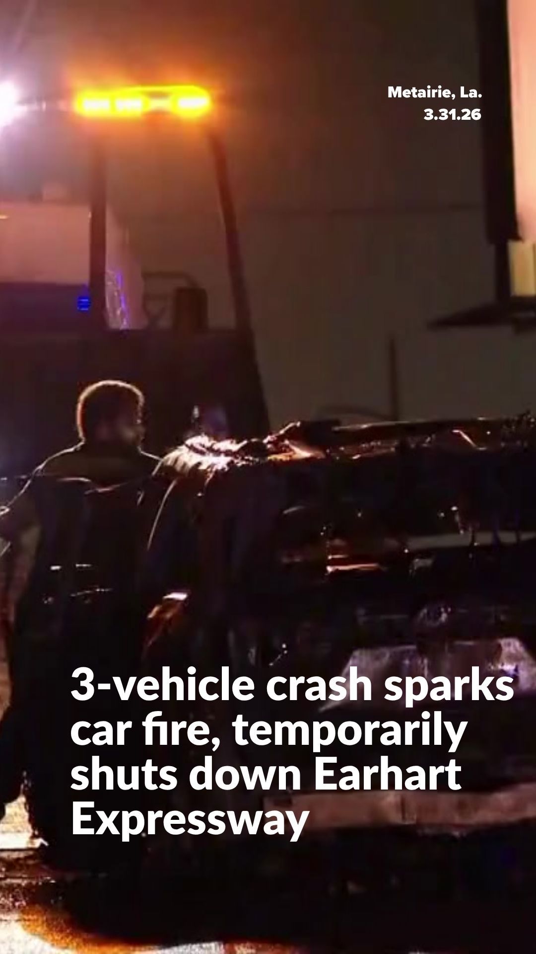 Fiery 3 Fiery 3-vehicle crash in Metairie temporarily blocked traffic | wwltv.com