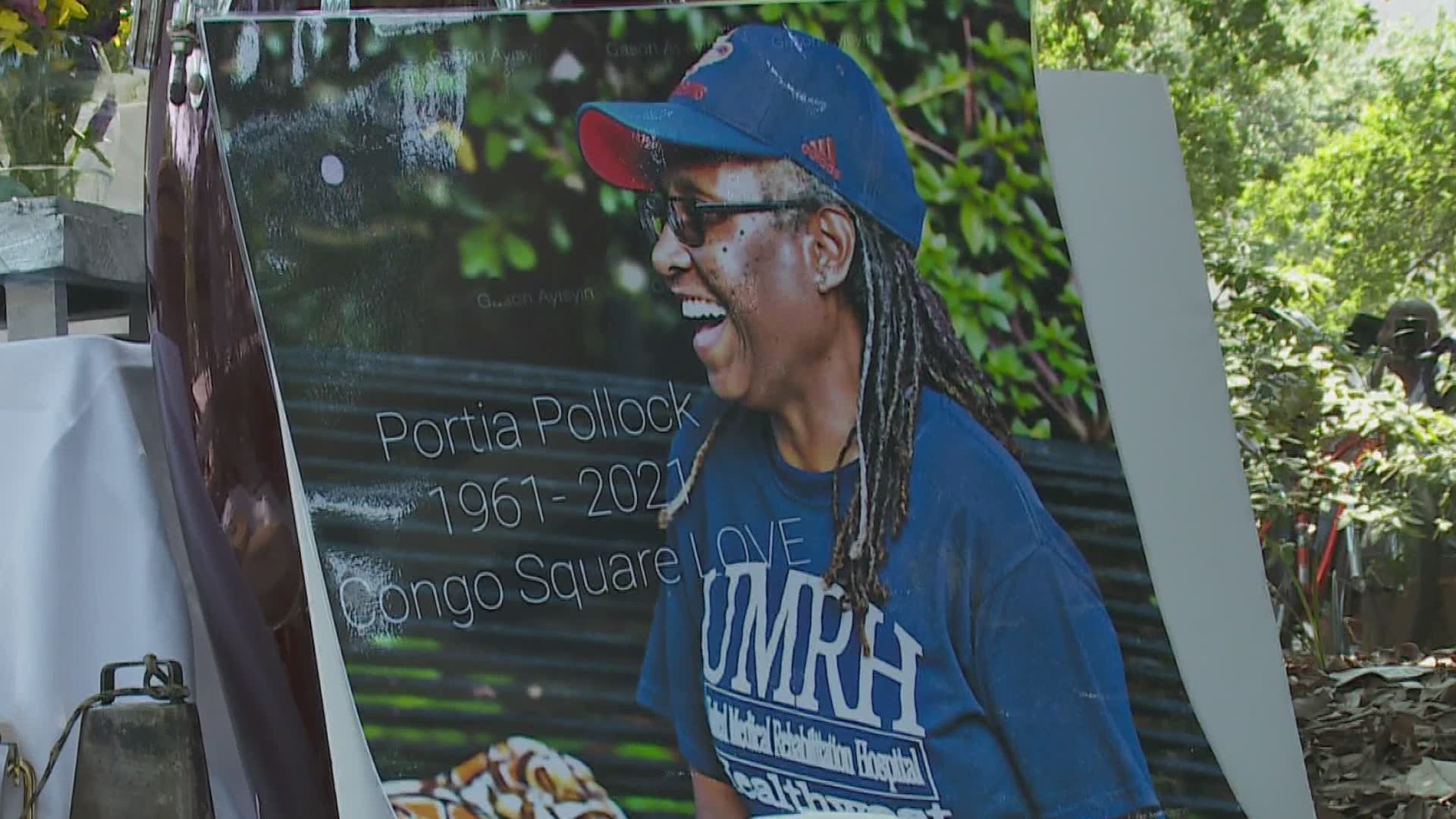 The community continues to celebrate the life of Portia Pollock who was killed in an armed carjacking a week ago.