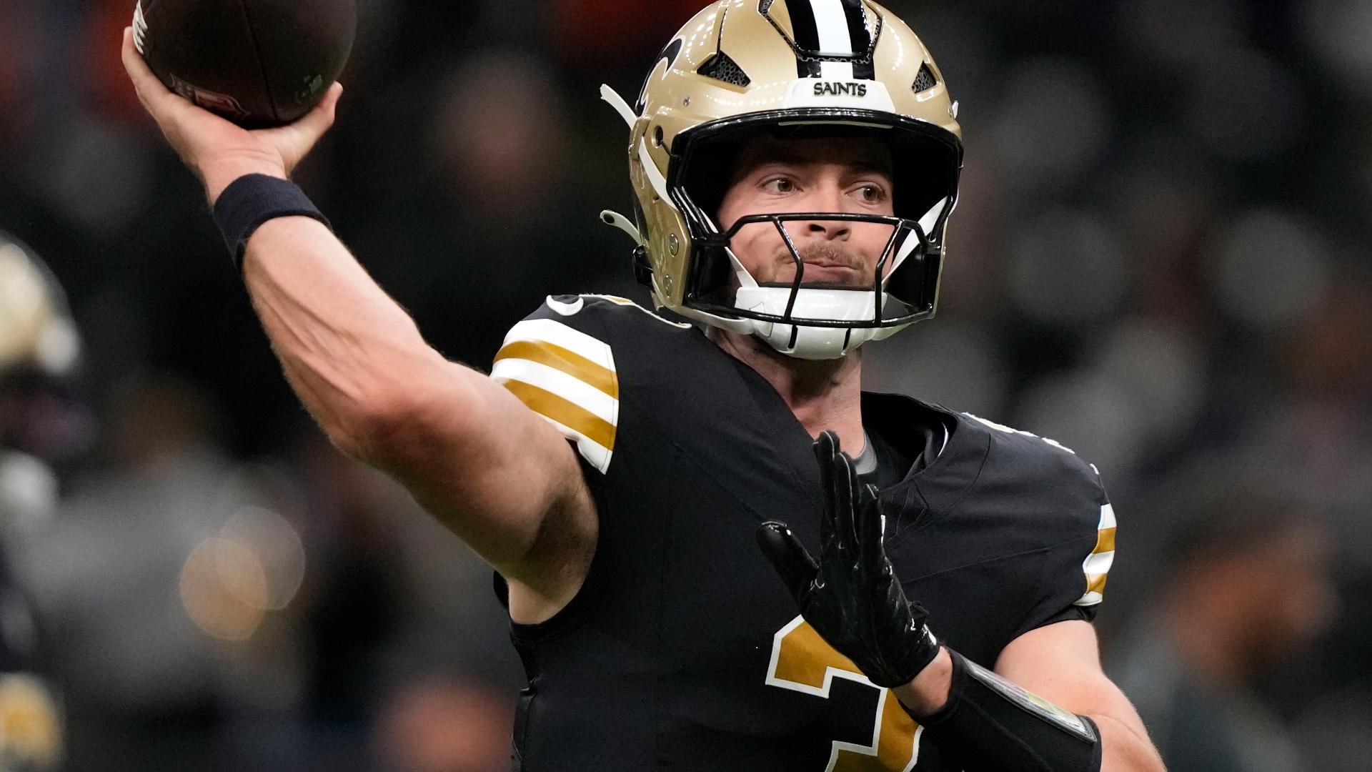 Saints quarterback Derek Carr has yet to clear concussion protocol, so he's listed as doubtful on the latest injury report.