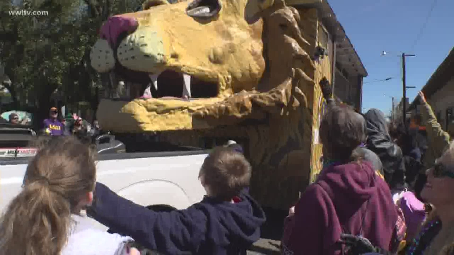 "It's a great little parade for families. Every year we come here in Covington because it's very family oriented. It's very safe and we live in Madisonville so it's very close to home and we just have a lot of fun here in Covington," one woman said.