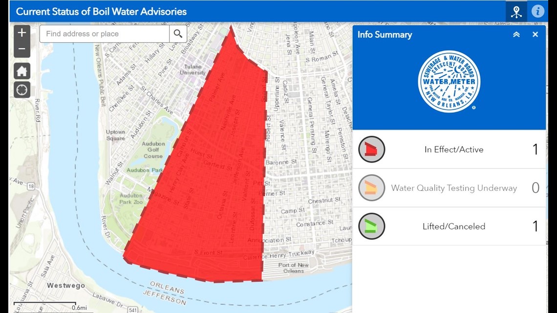 Boil Water Advisory Lifted For Uptown Neighborhood | Wwltv.com