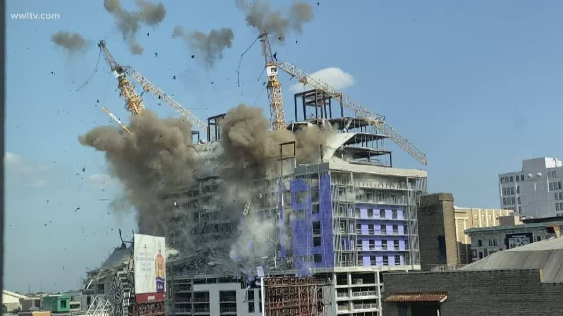 Meghan Kee interviews New Orleans councilman Jason Williams following the crane implosion at the Hard Rock Hotel crane collapse.