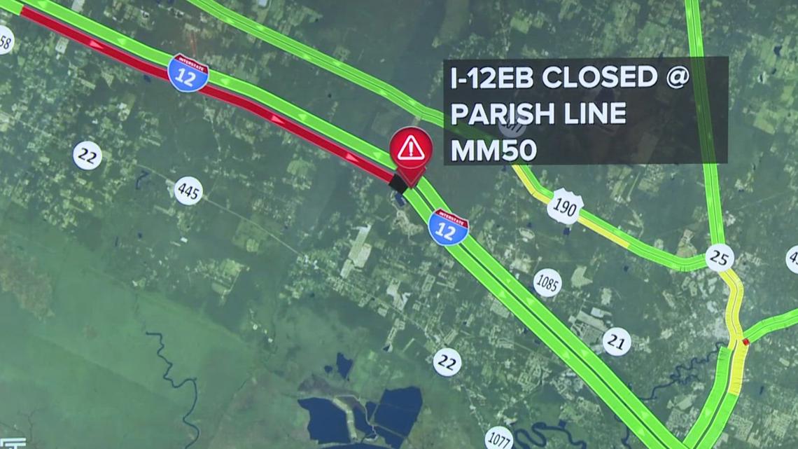 Crash Closes I-12 Eastbound Near Hammond, Causing Major Delays | wwltv.com