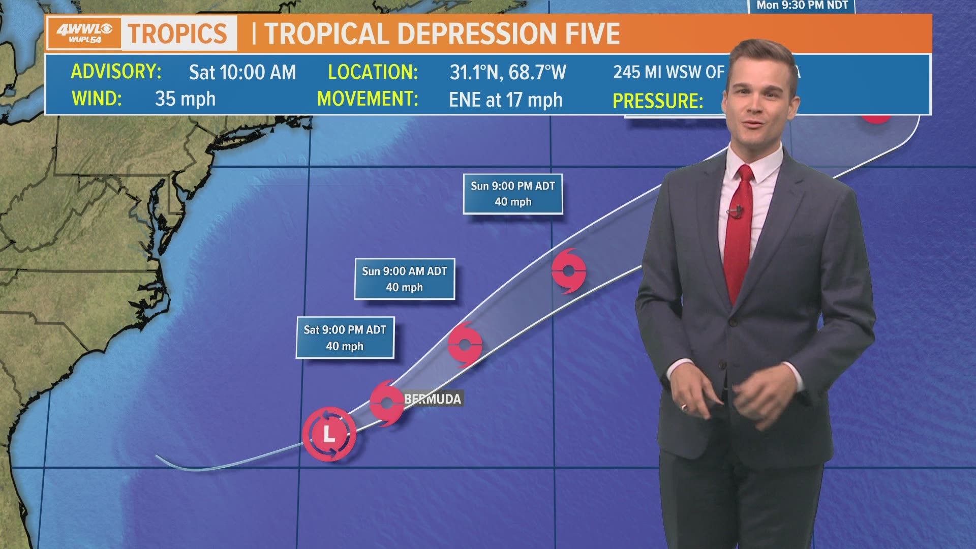 A low pressure has strengthened into the fifth tropical depression of the 2020 season. The system is not a threat to the United States.