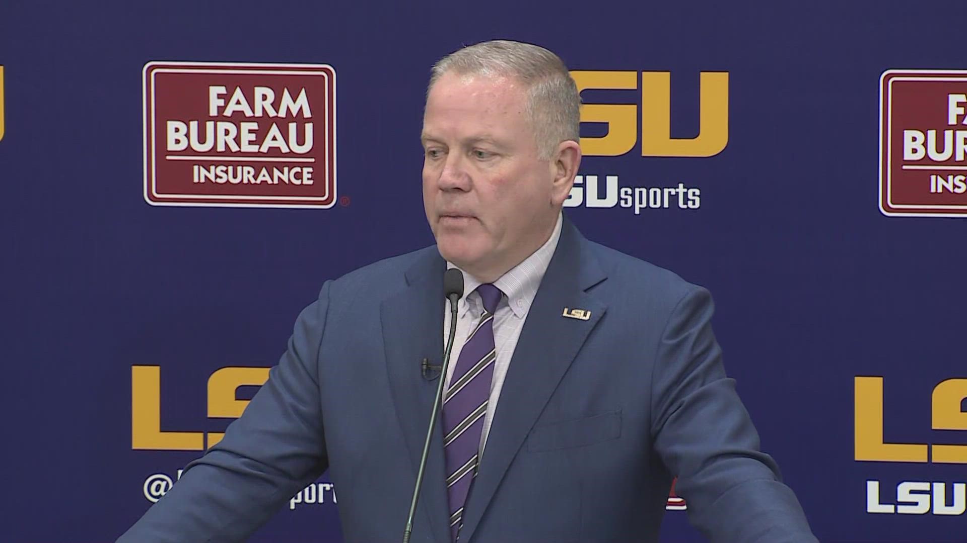 Brian Kelly formally introduced as the new coach at LSU 
