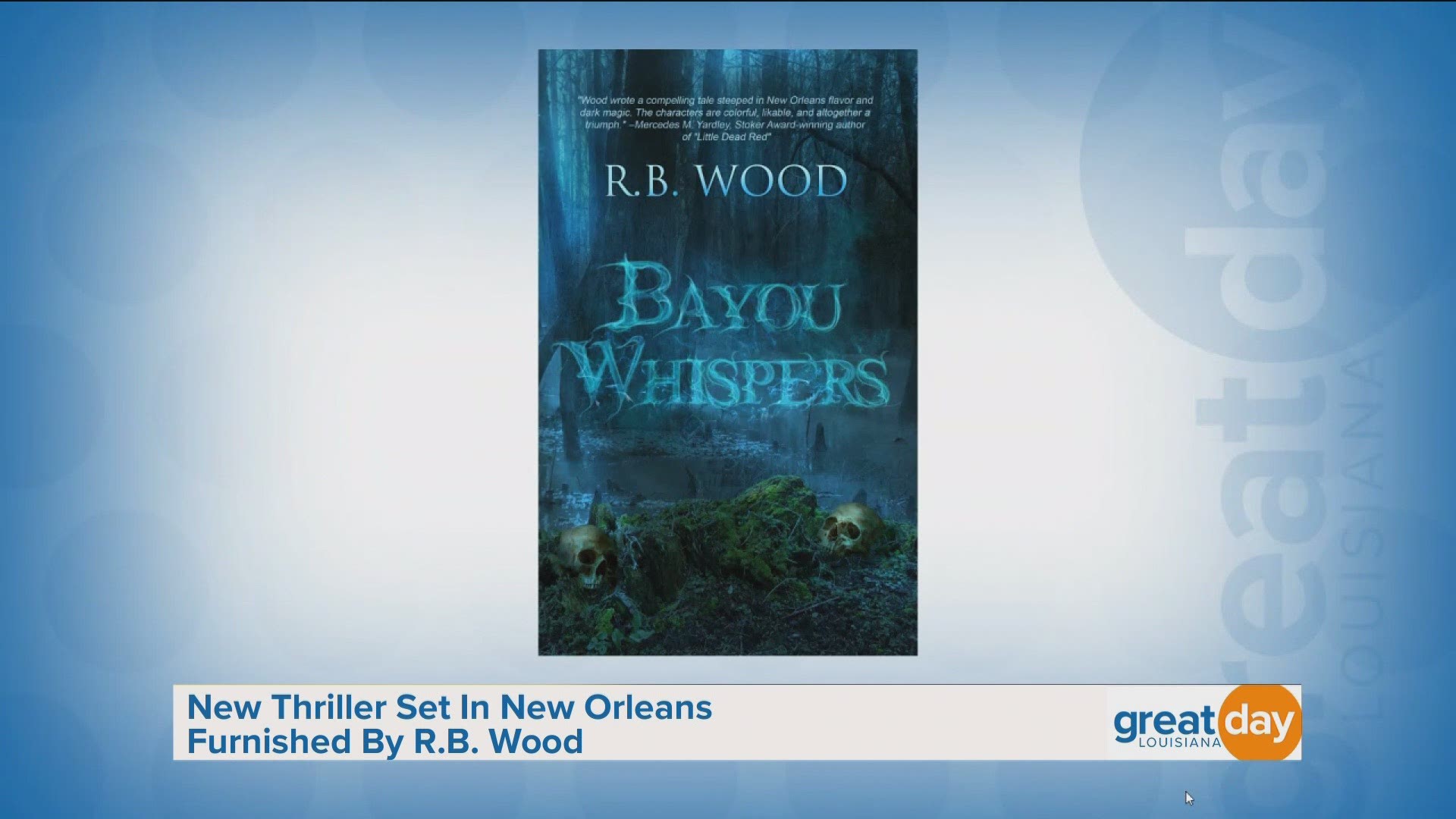 The author of "Bayou Whispers" discussed his new thriller and his virtual book tour.